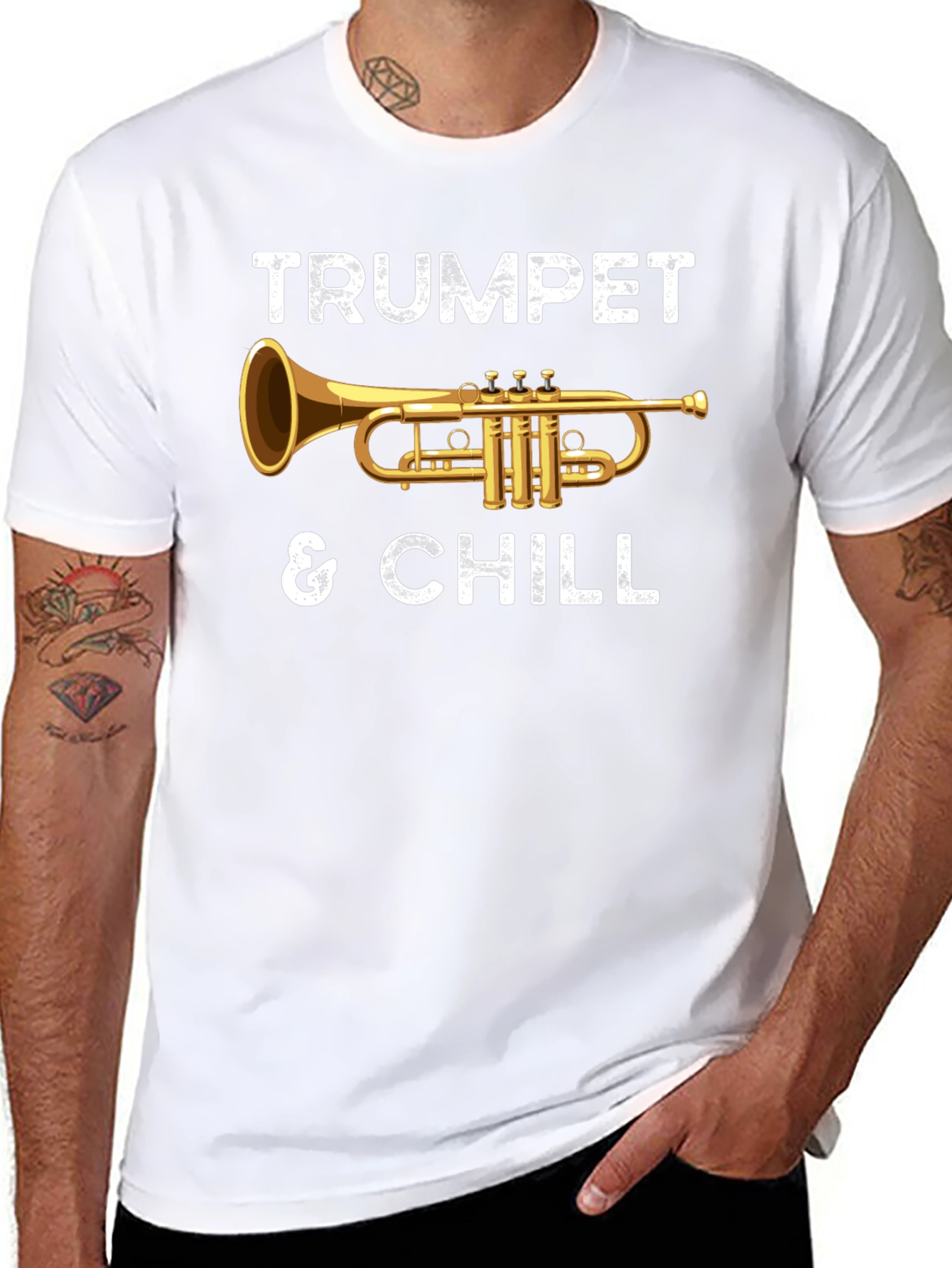 Trumpet & Chill Graphic T-Shirt - Musician Tee