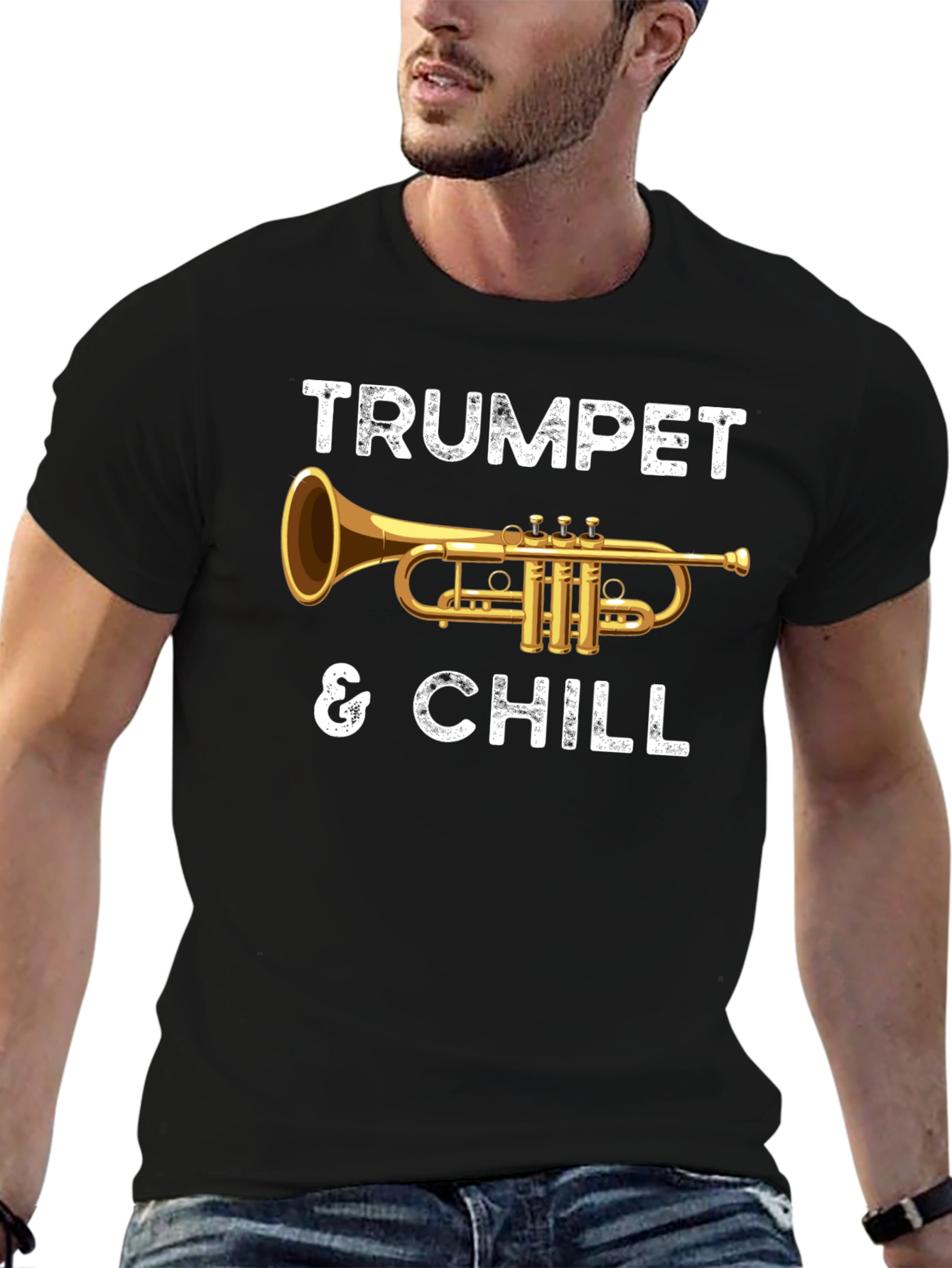 Trumpet & Chill Graphic T-Shirt - Musician Tee