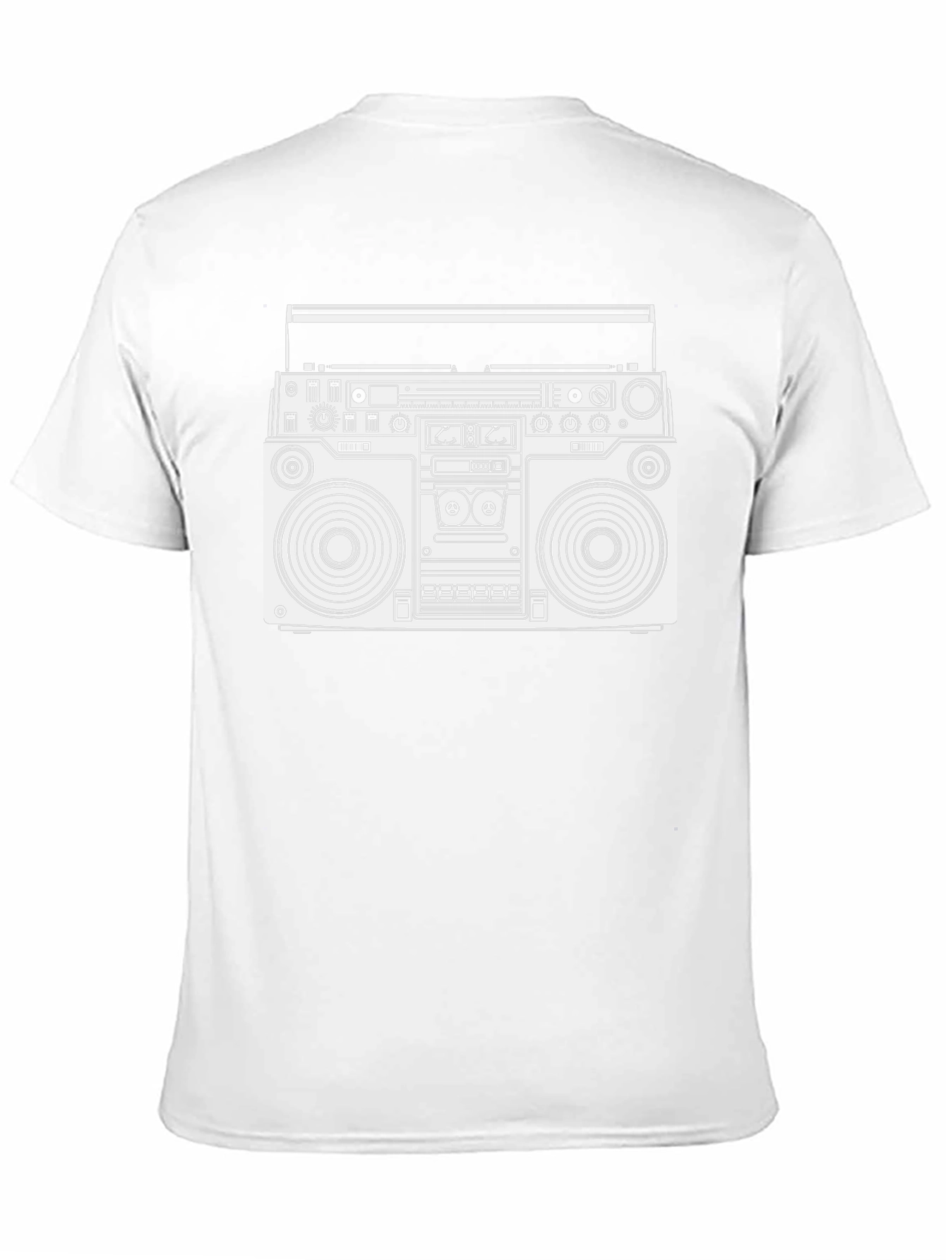 Retro Boombox Graphic T-Shirt - Black