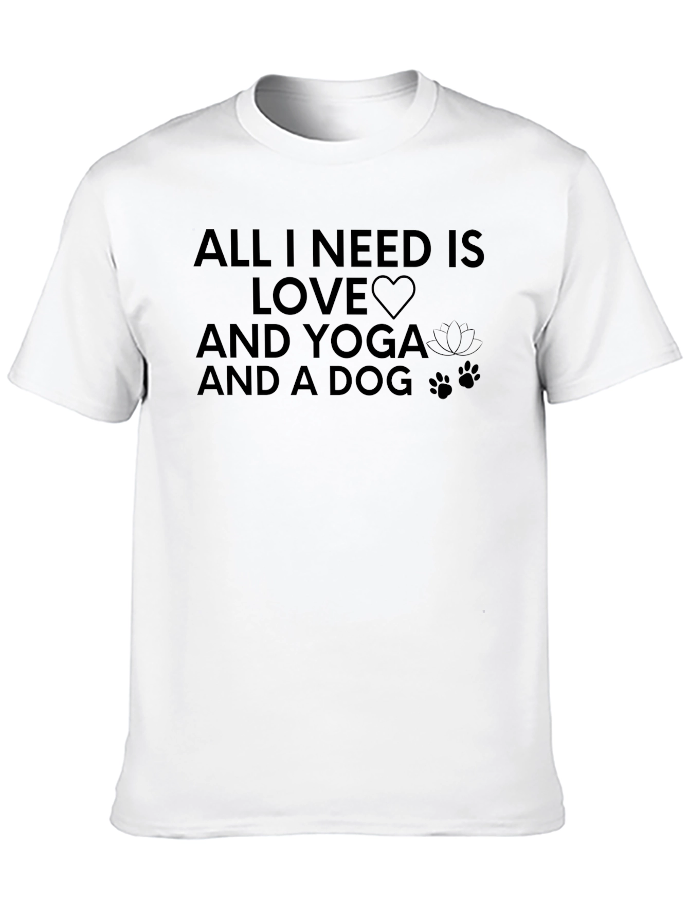 Yoga Love Dog T-Shirt - Black Graphic Tee