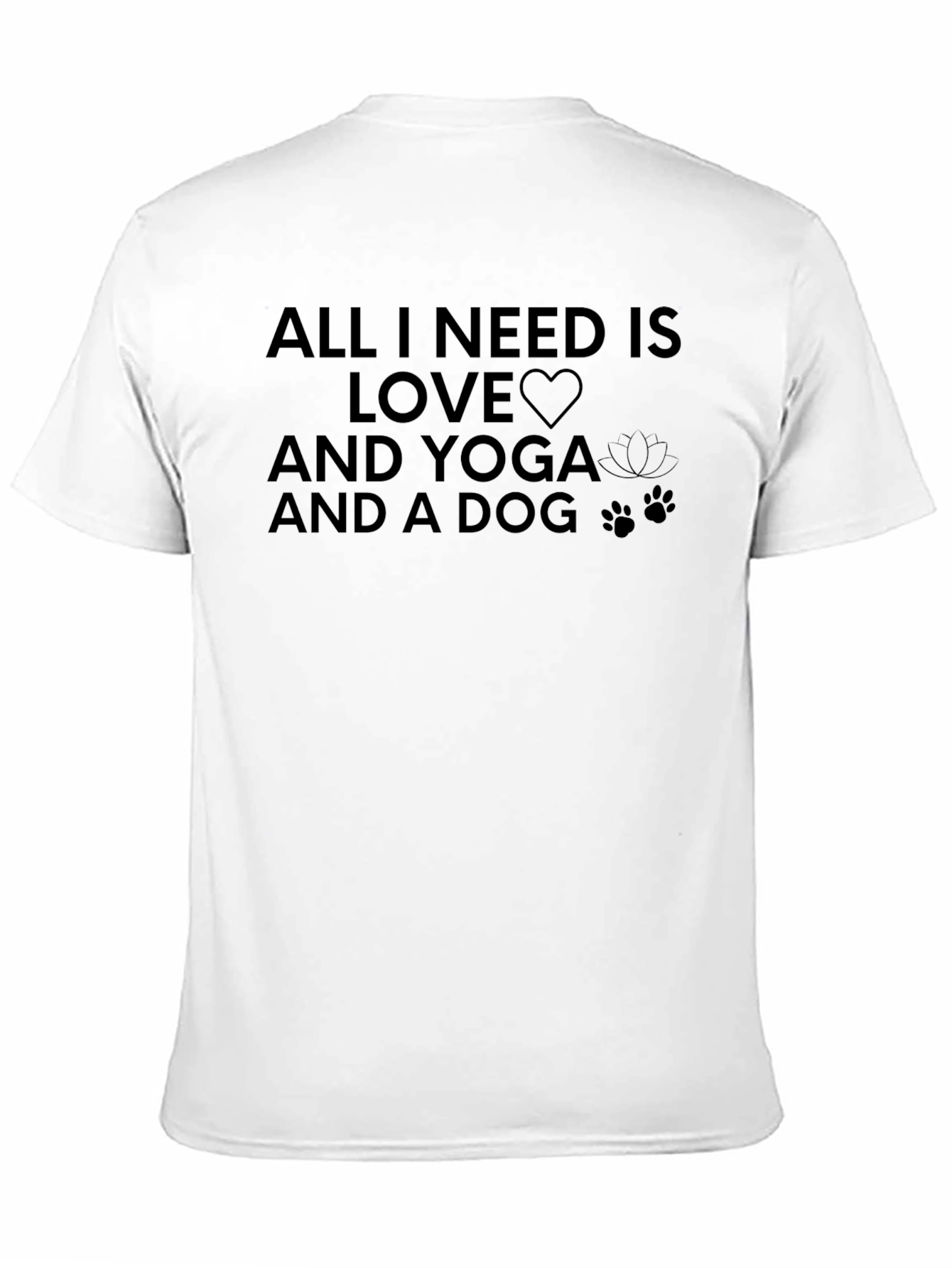 Yoga Love Dog T-Shirt - Black Graphic Tee