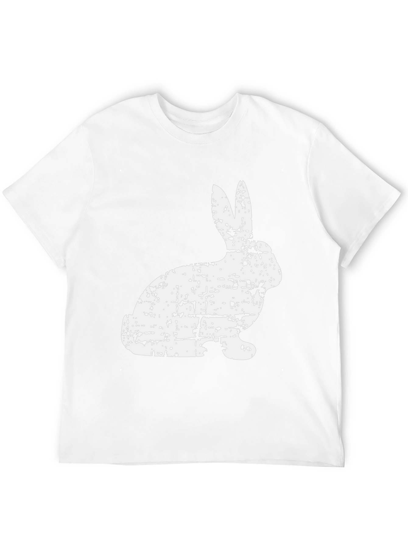 Distressed Bunny Graphic Tee - Black