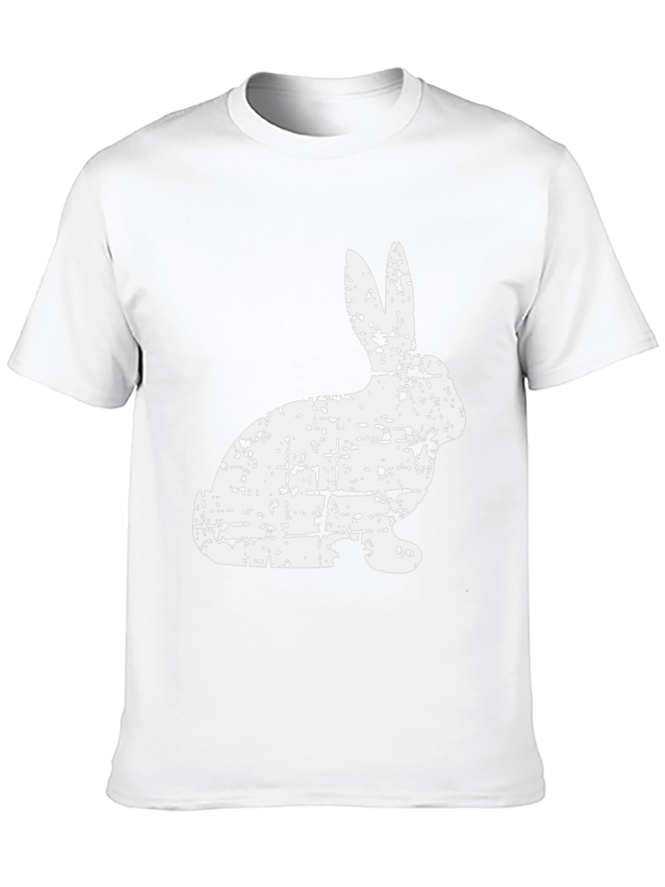 Distressed Bunny Graphic Tee - Black
