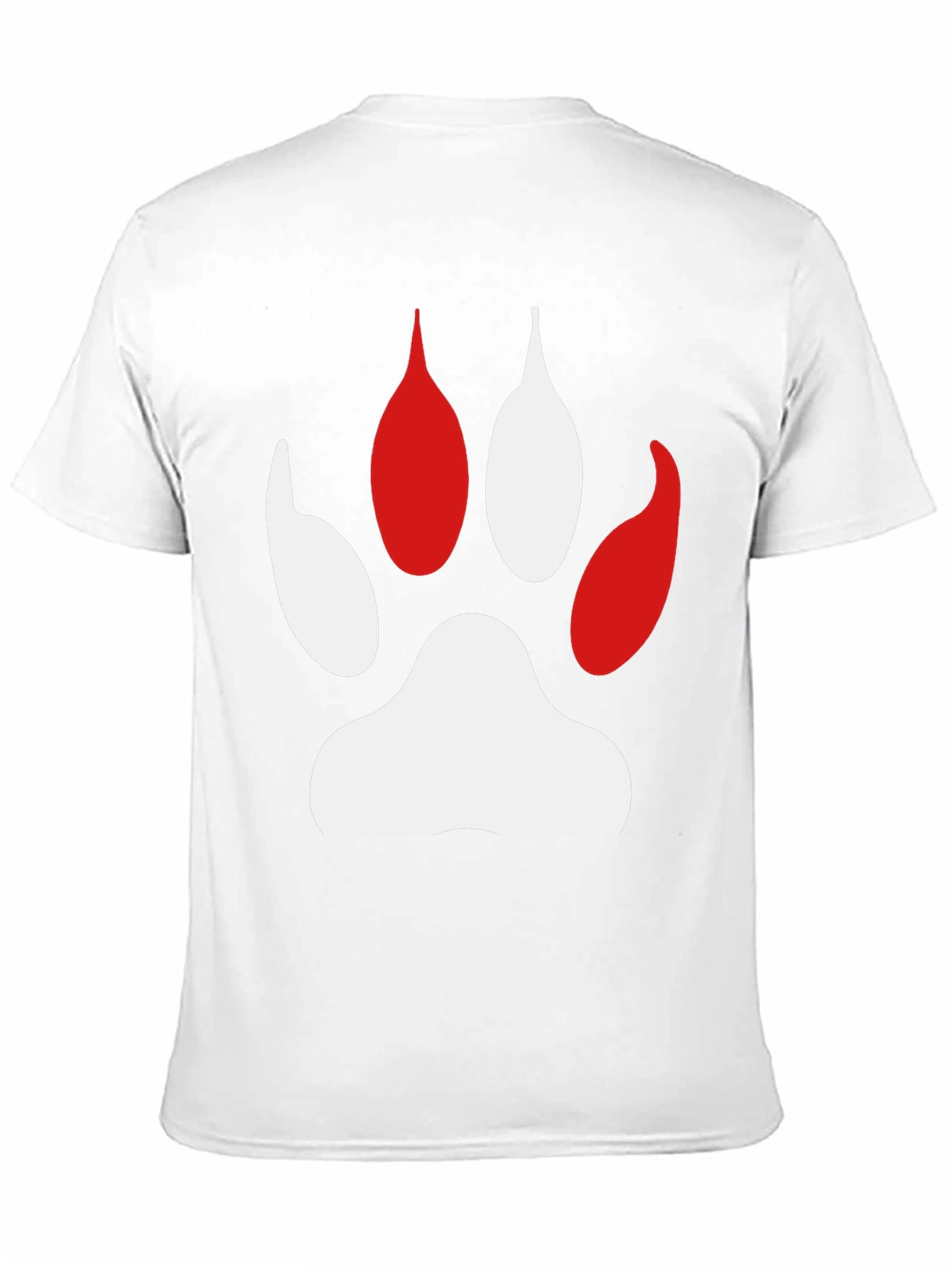 Paw Print Graphic Tee - Black Cotton Comfort