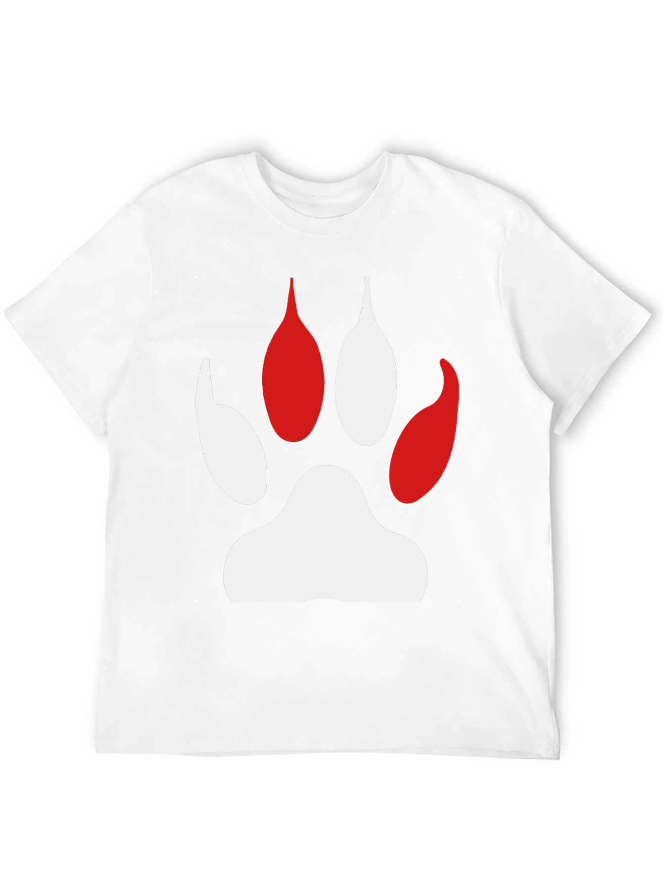 Paw Print Graphic Tee - Black Cotton Comfort