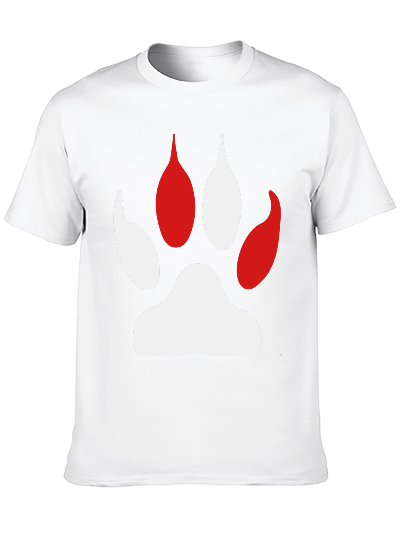 Paw Print Graphic Tee - Black Cotton Comfort