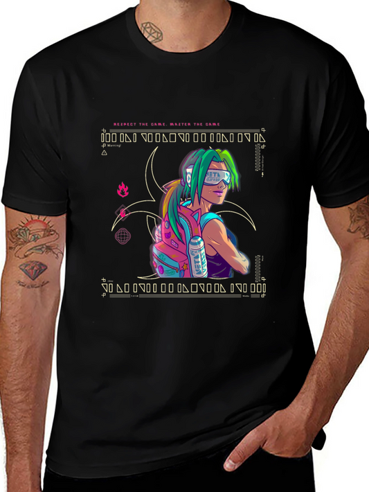 Cyberpunk Style Graphic T-Shirt