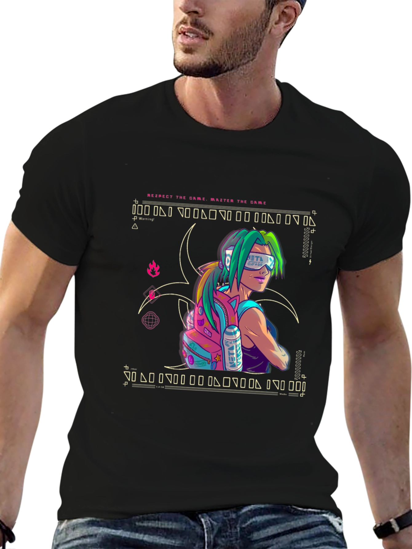 Cyberpunk Style Graphic T-Shirt