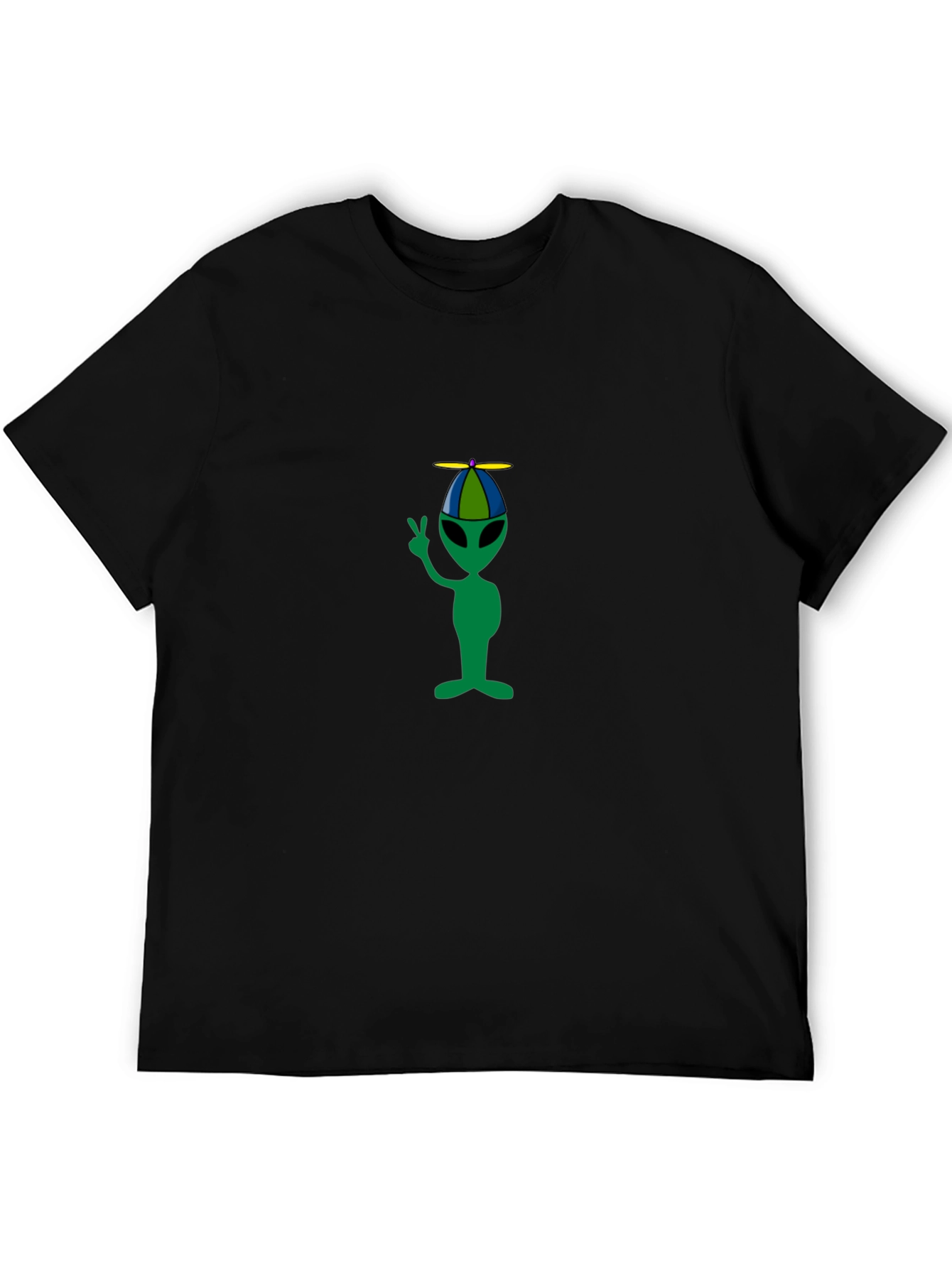 Alien Propeller Hat T-Shirt - Black