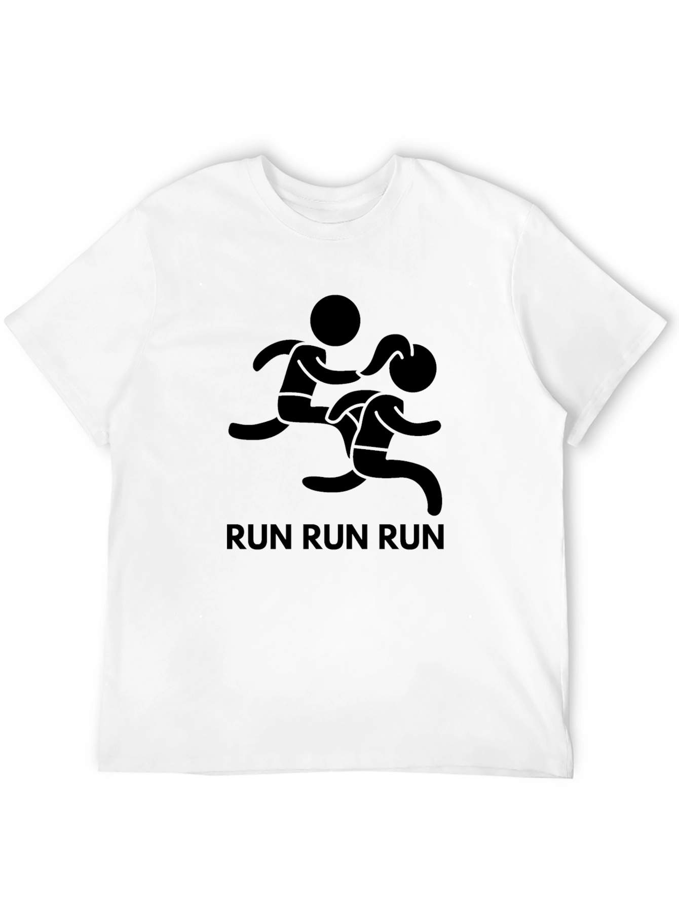 Run Graphic T-Shirt - Black Cotton Tee