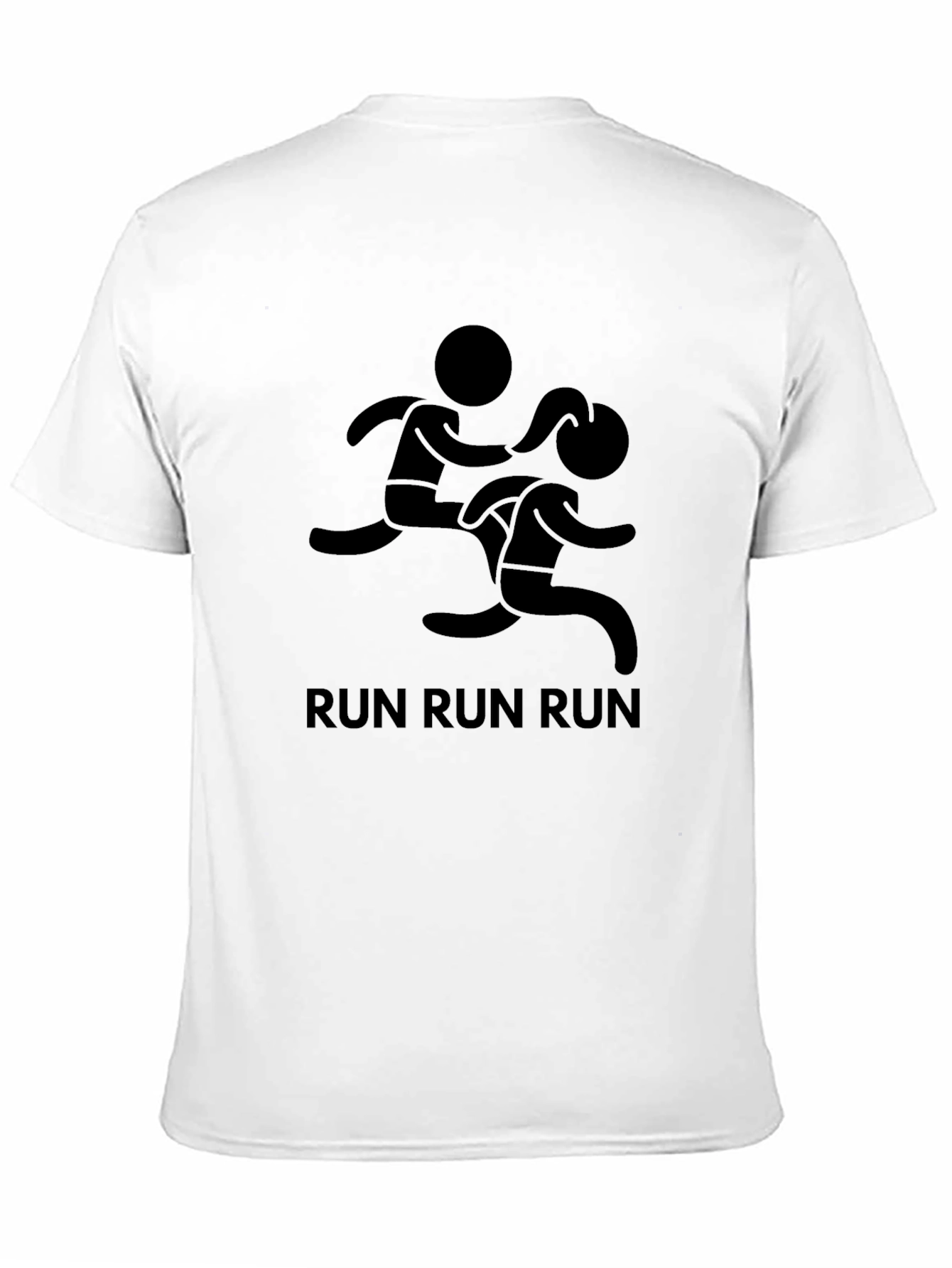 Run Graphic T-Shirt - Black Cotton Tee