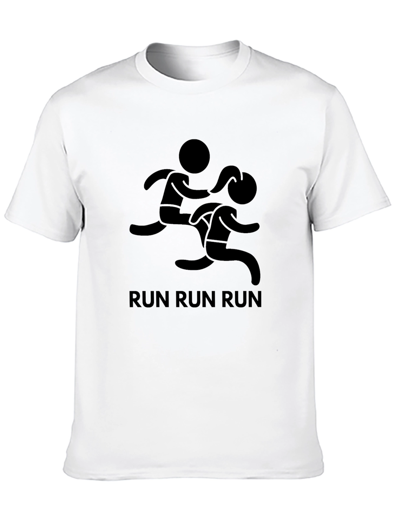 Run Graphic T-Shirt - Black Cotton Tee