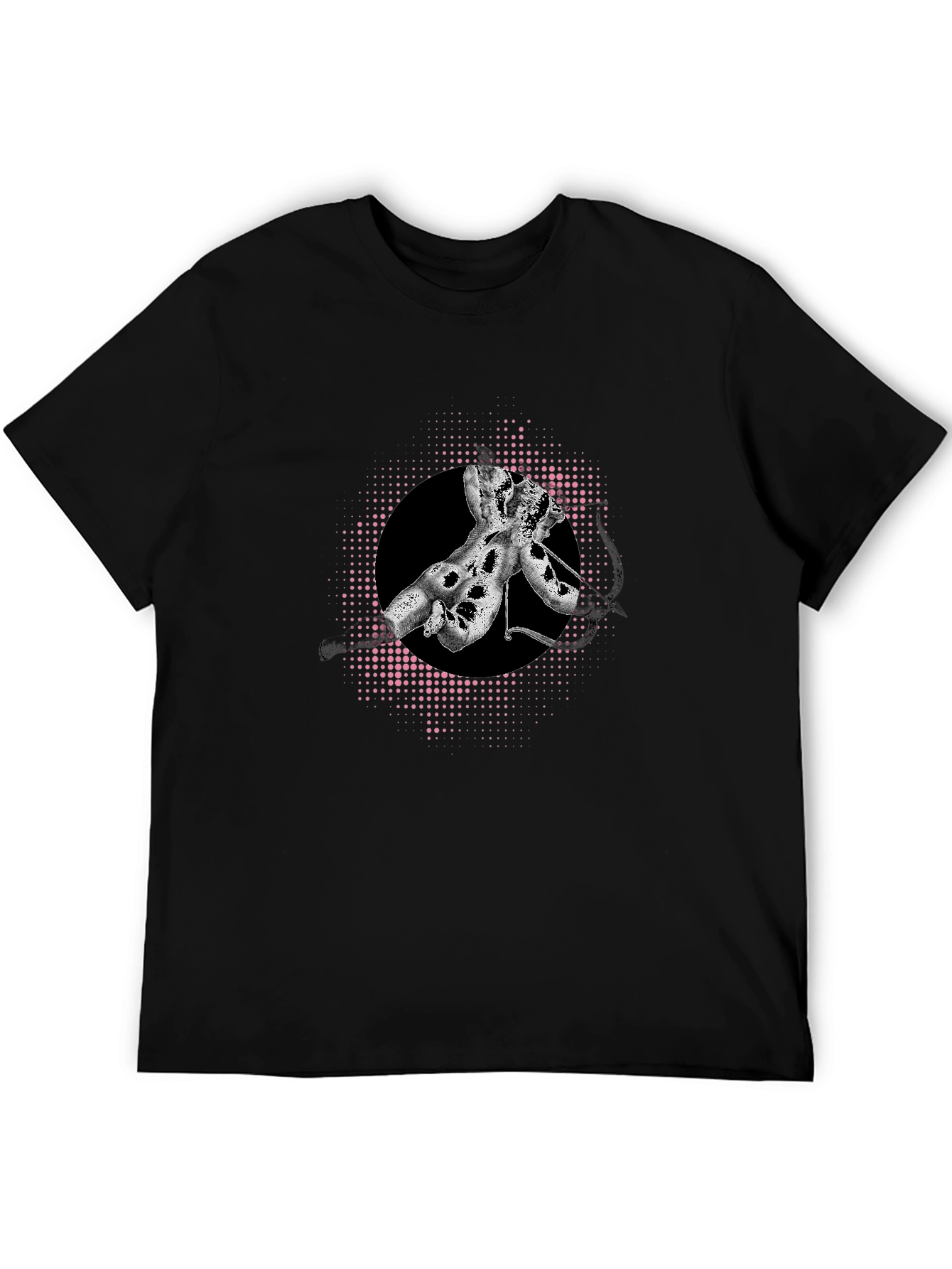 Abstract Graphic Tee - Stylish Mens Black T-Shirt