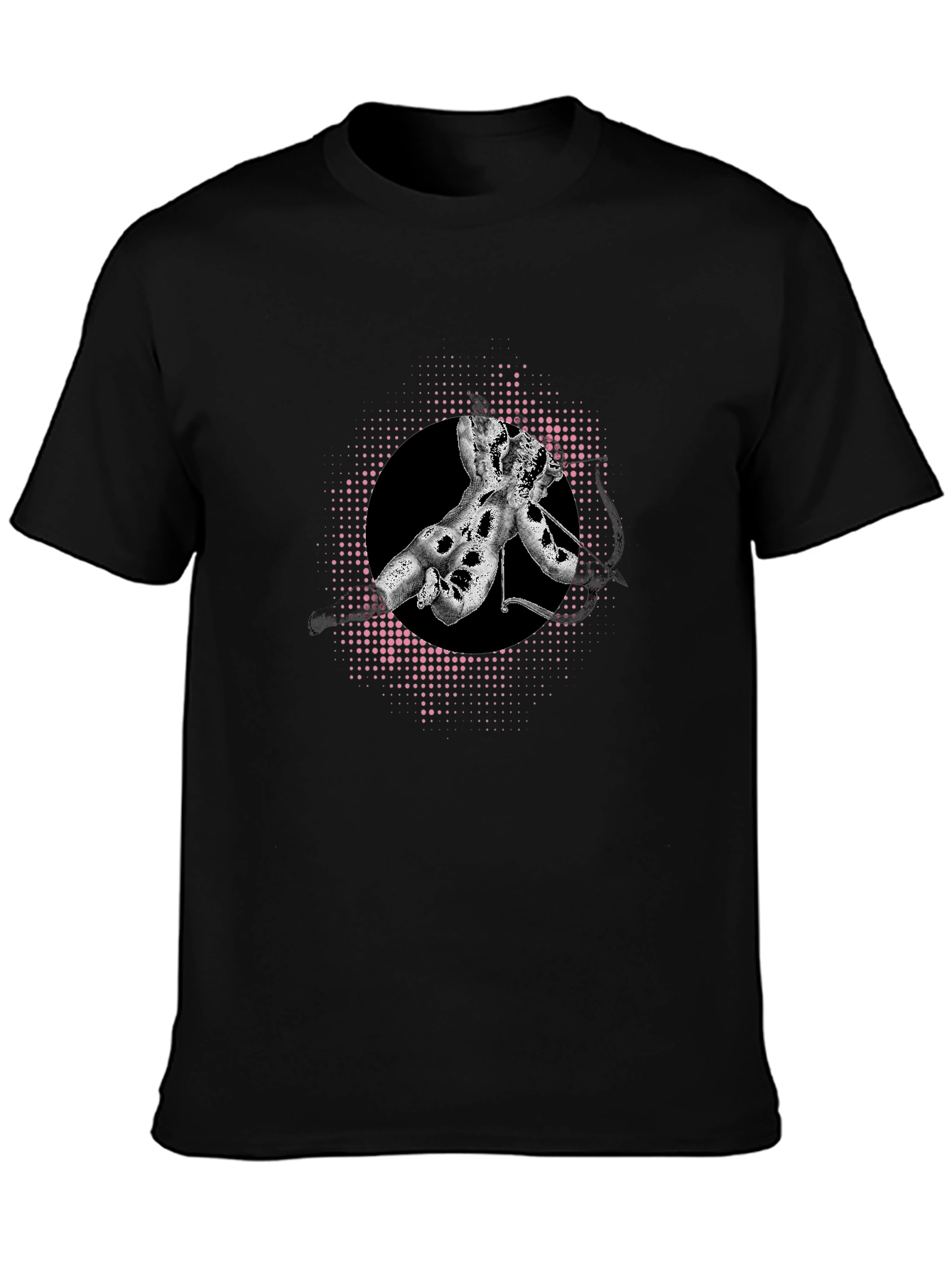 Abstract Graphic Tee - Stylish Mens Black T-Shirt