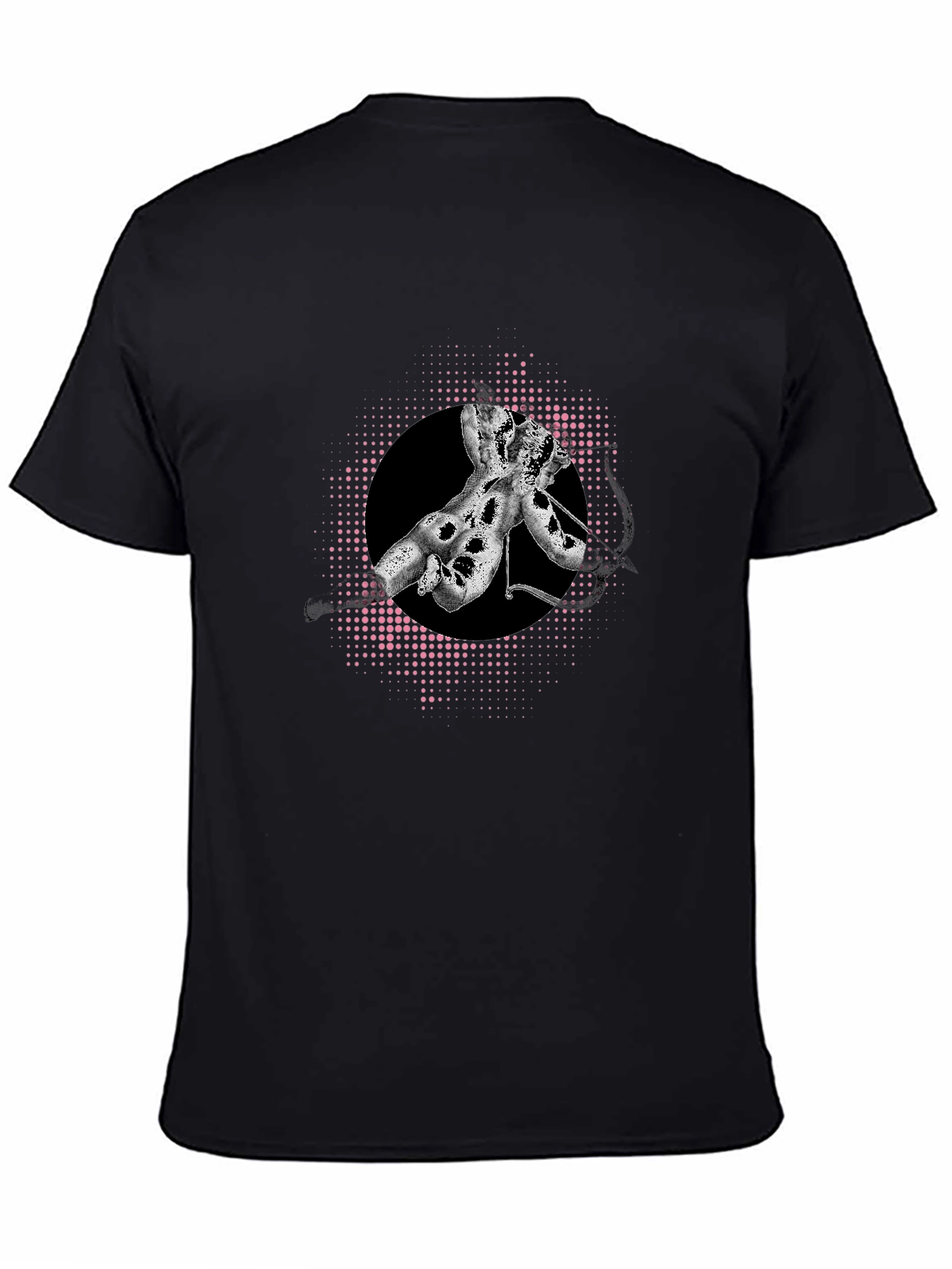 Abstract Graphic Tee - Stylish Mens Black T-Shirt
