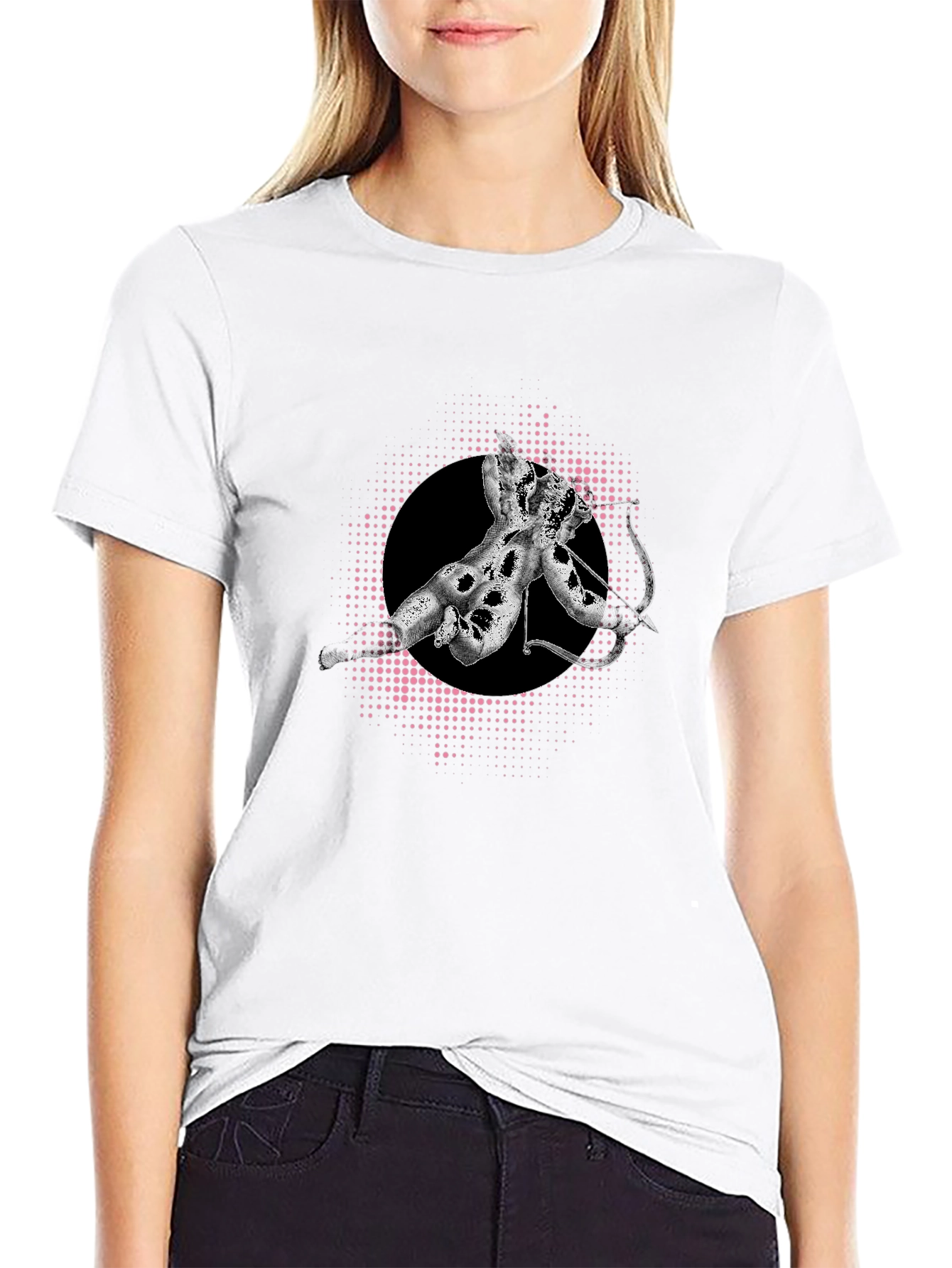 Abstract Graphic Tee - Stylish Mens Black T-Shirt