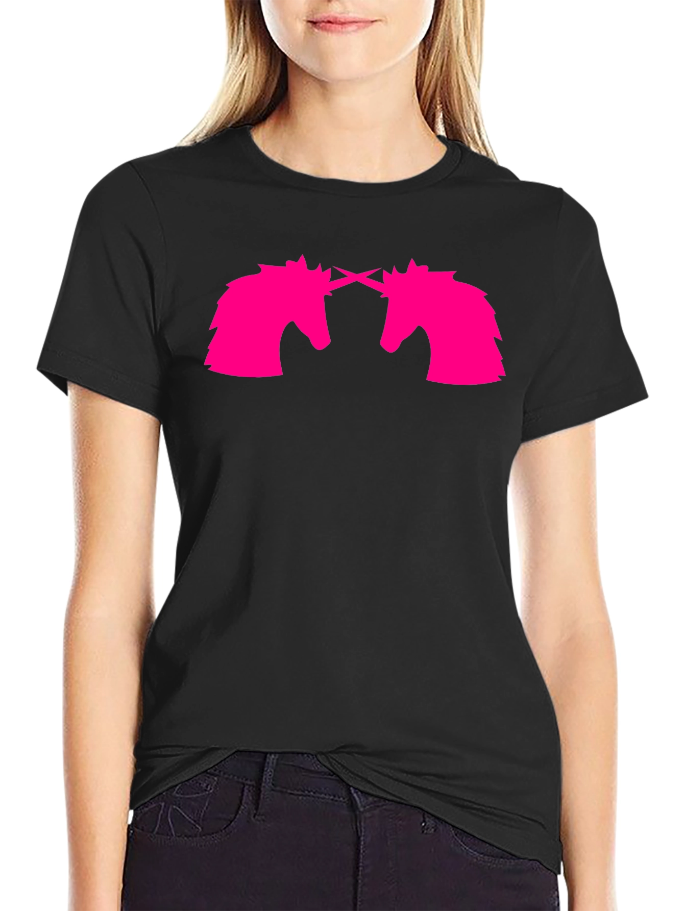 Unicorn Love Graphic Tee - Black