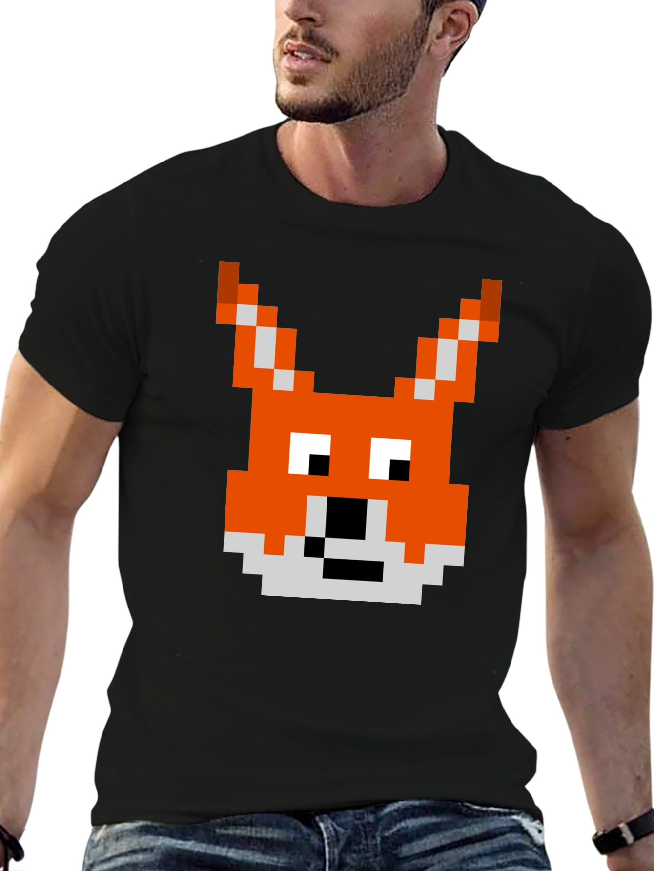 Pixel Fox Graphic Tee - Retro Gaming Style Shirt
