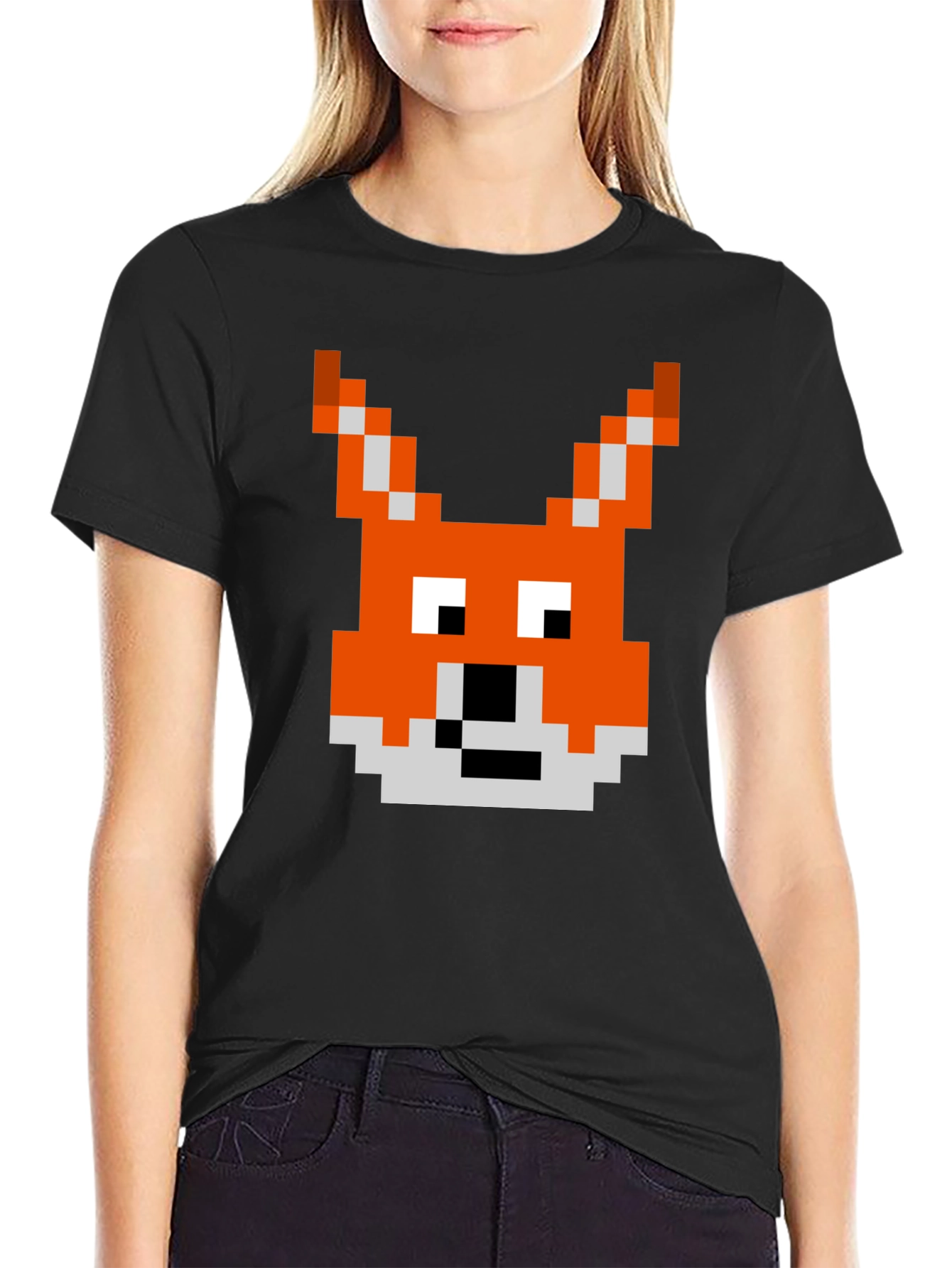 Pixel Fox Graphic Tee - Retro Gaming Style Shirt