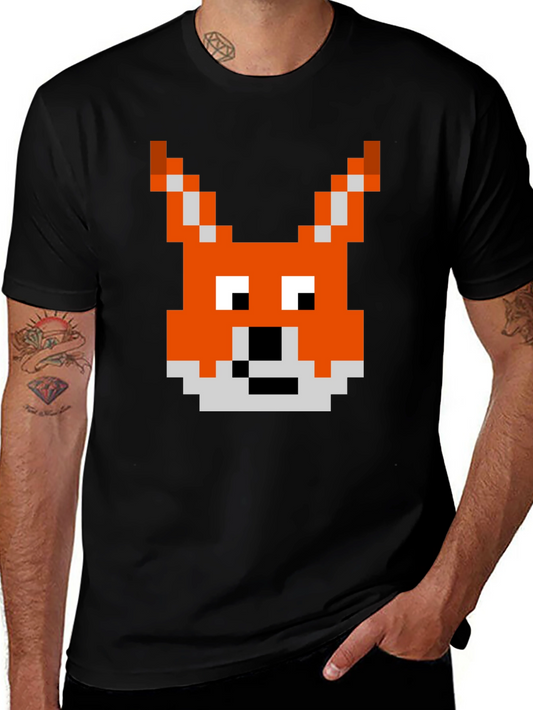 Pixel Fox Graphic Tee - Retro Gaming Style Shirt