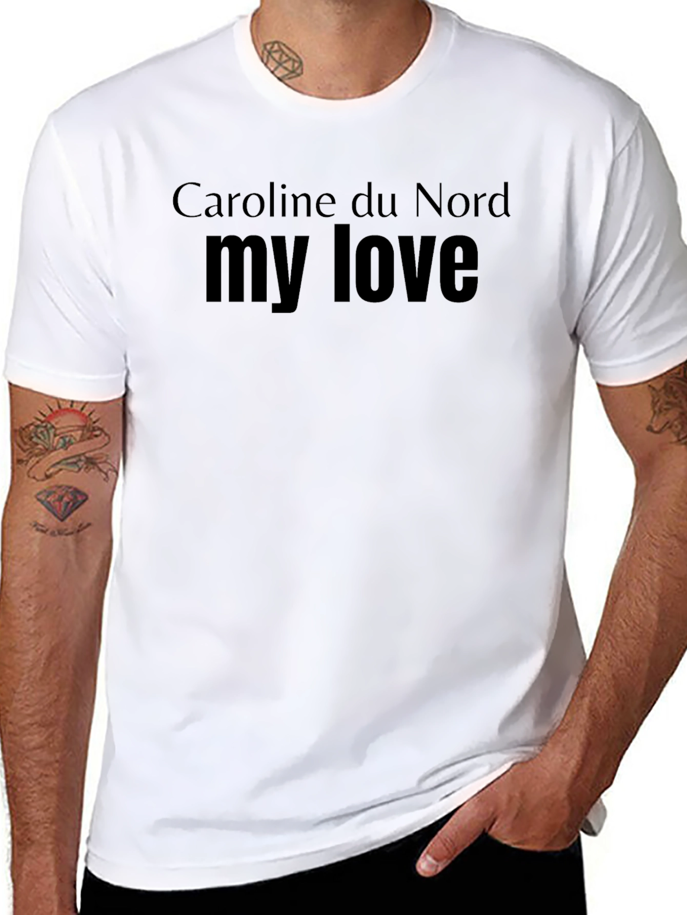 Caroline du Nord My Love Black T-Shirt