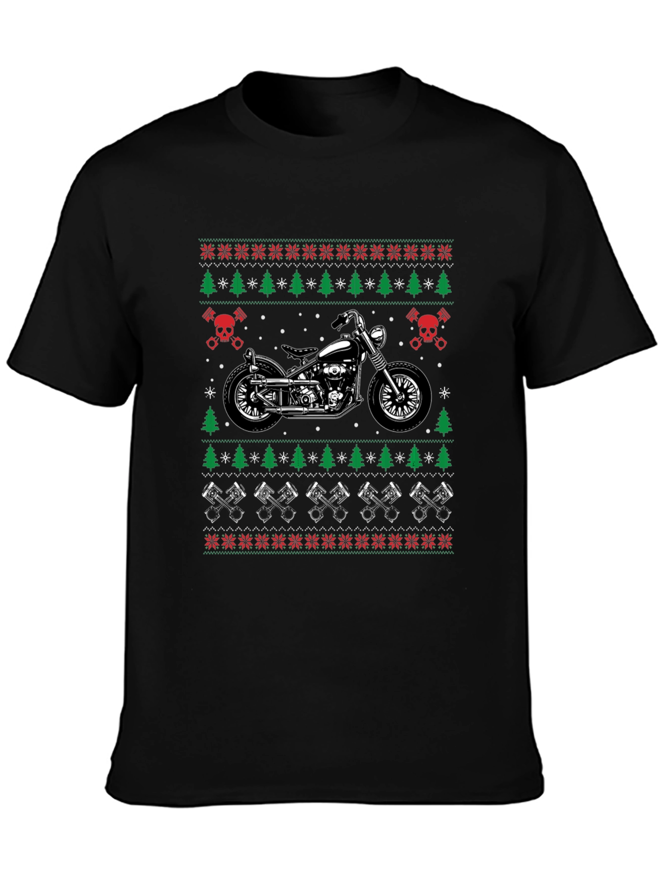 Motorcycle Ugly Christmas Sweater T-Shirt