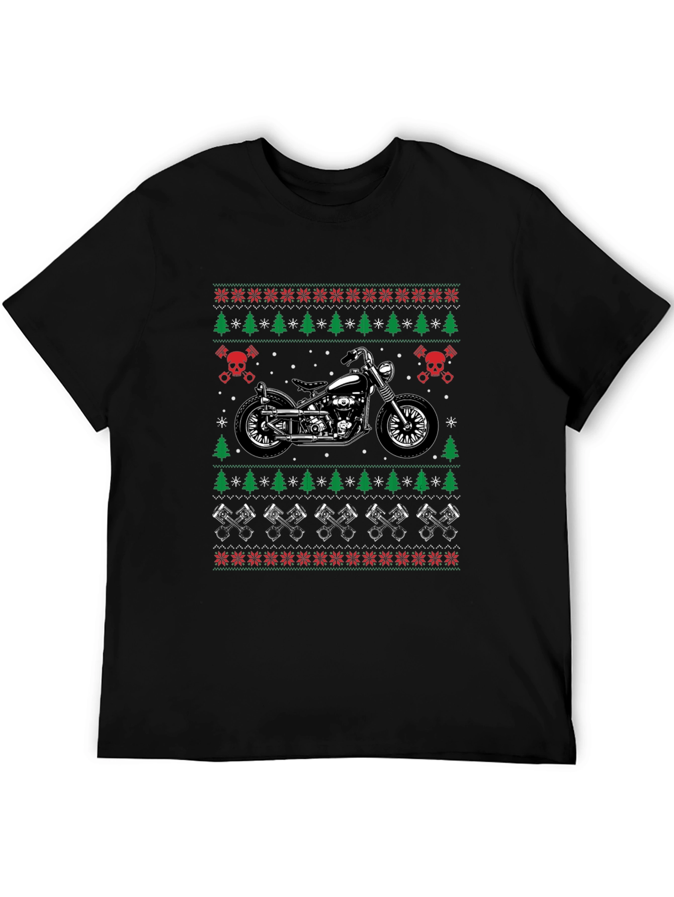 Motorcycle Ugly Christmas Sweater T-Shirt