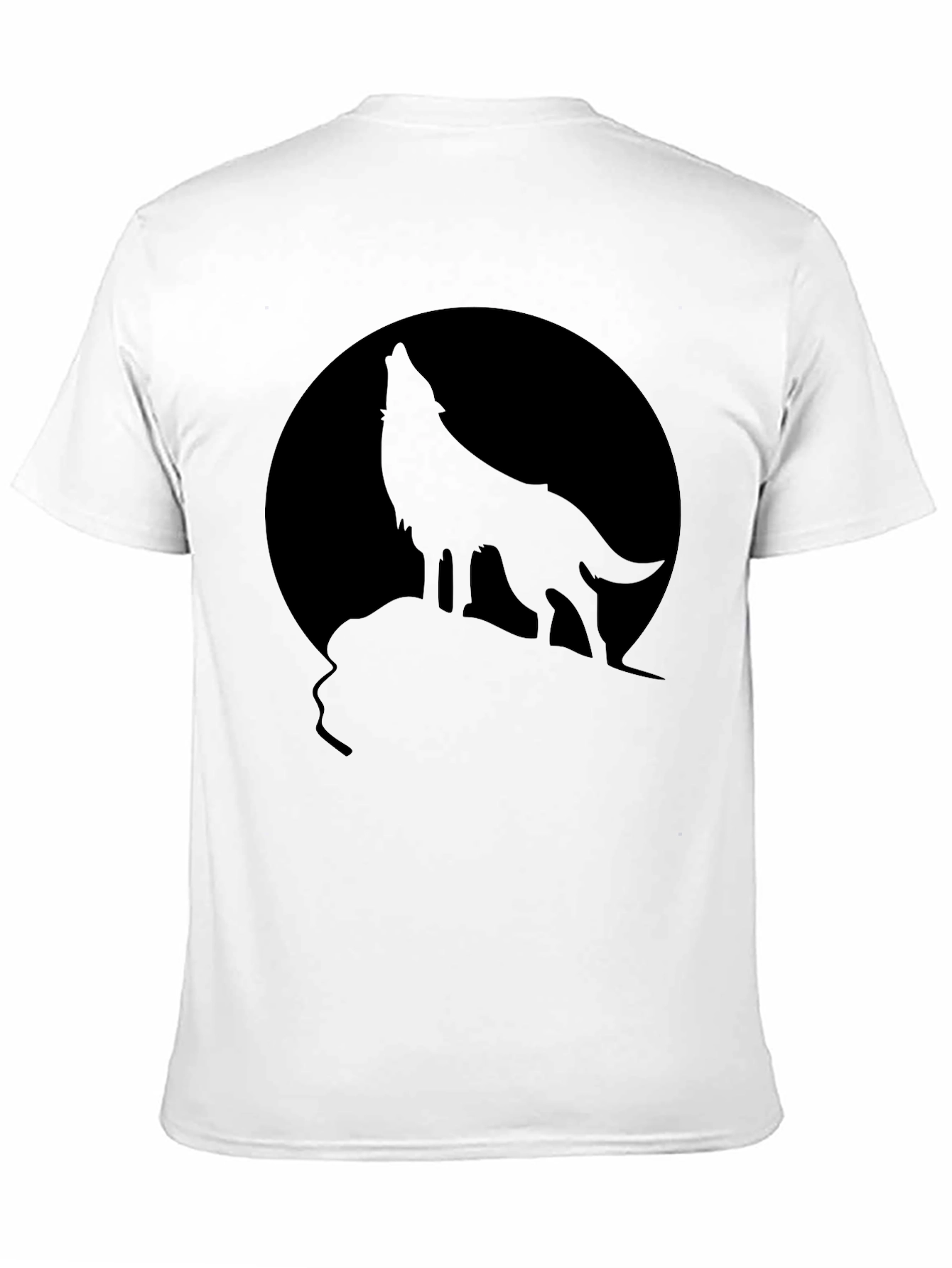 Black Wolf Howling at Moon T-Shirt