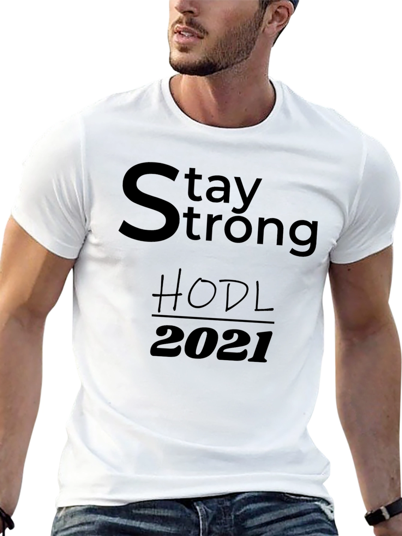 Stay Strong HODL 2021 Black T-Shirt