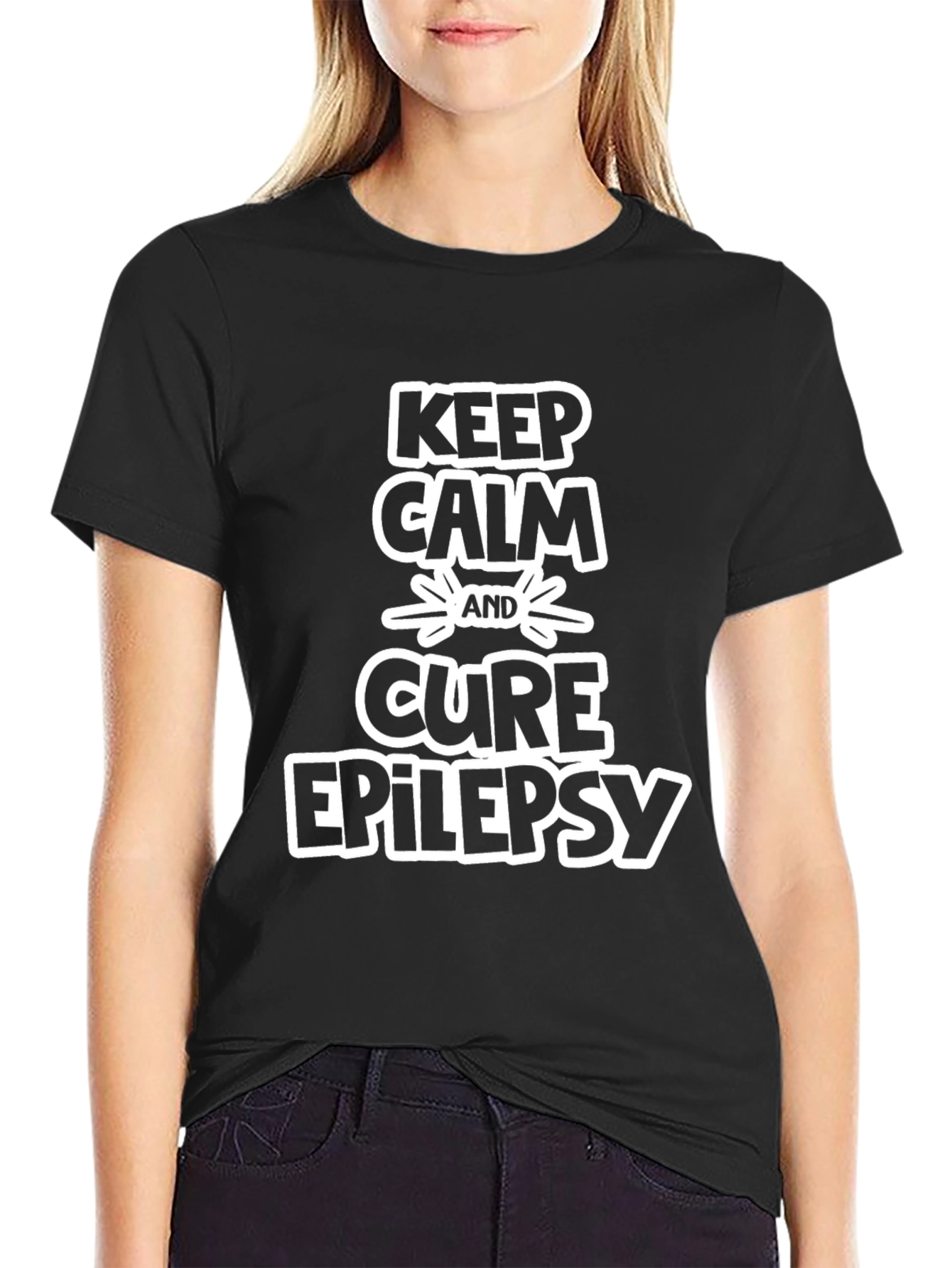 Keep Calm and Cure Epilepsy Graphic Tee