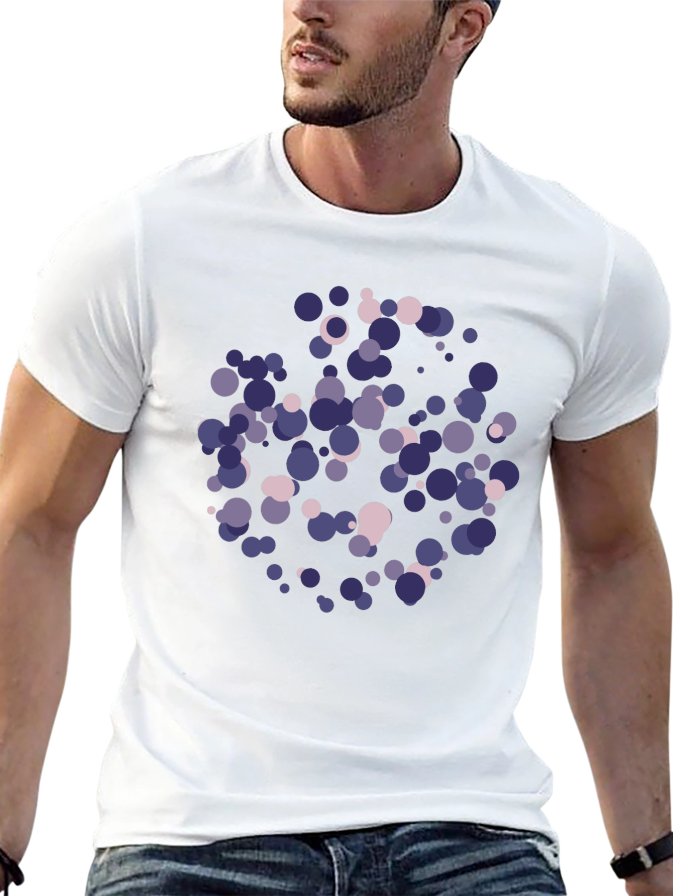 Abstract Dots Black T-Shirt