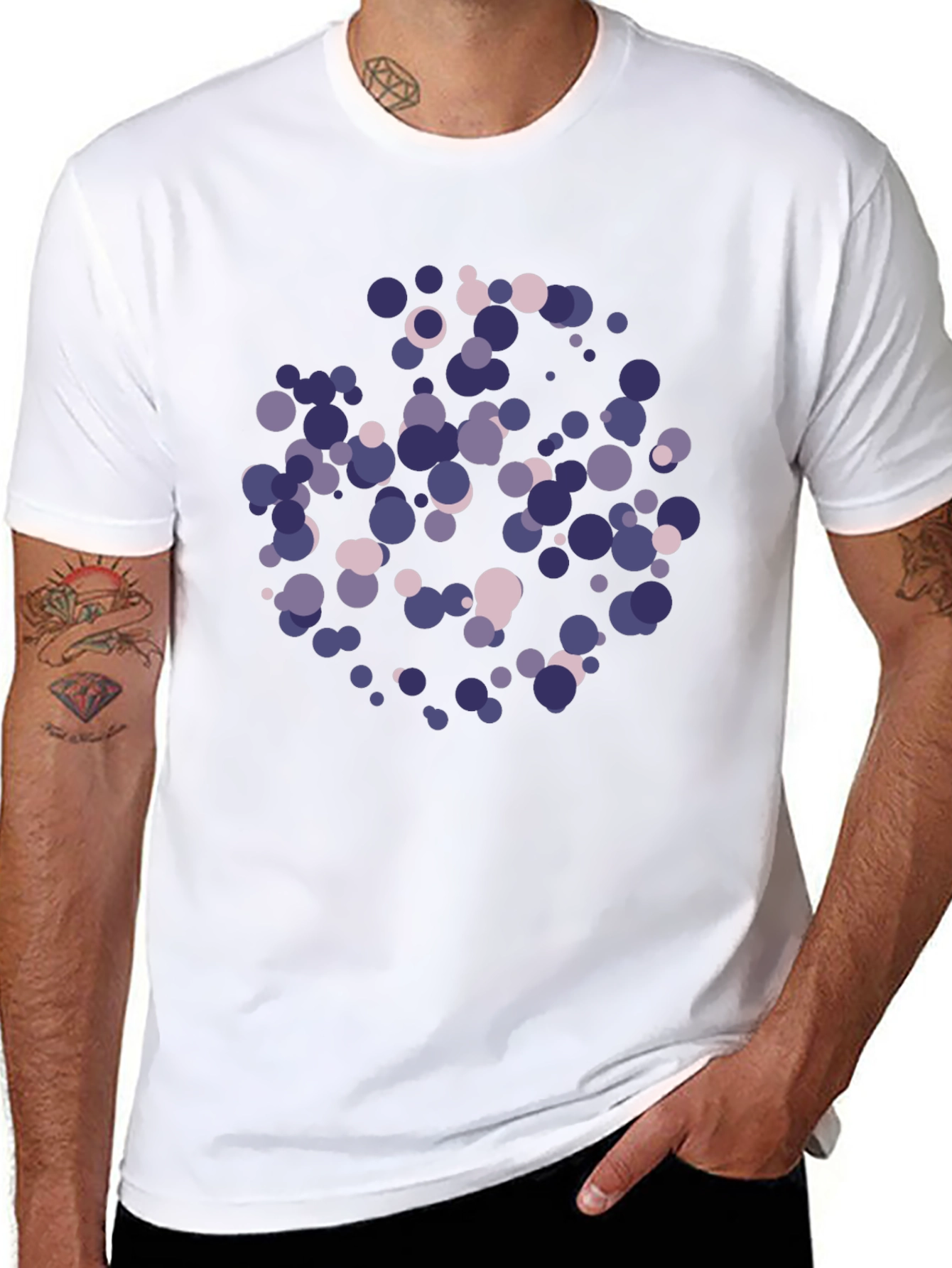 Abstract Dots Black T-Shirt