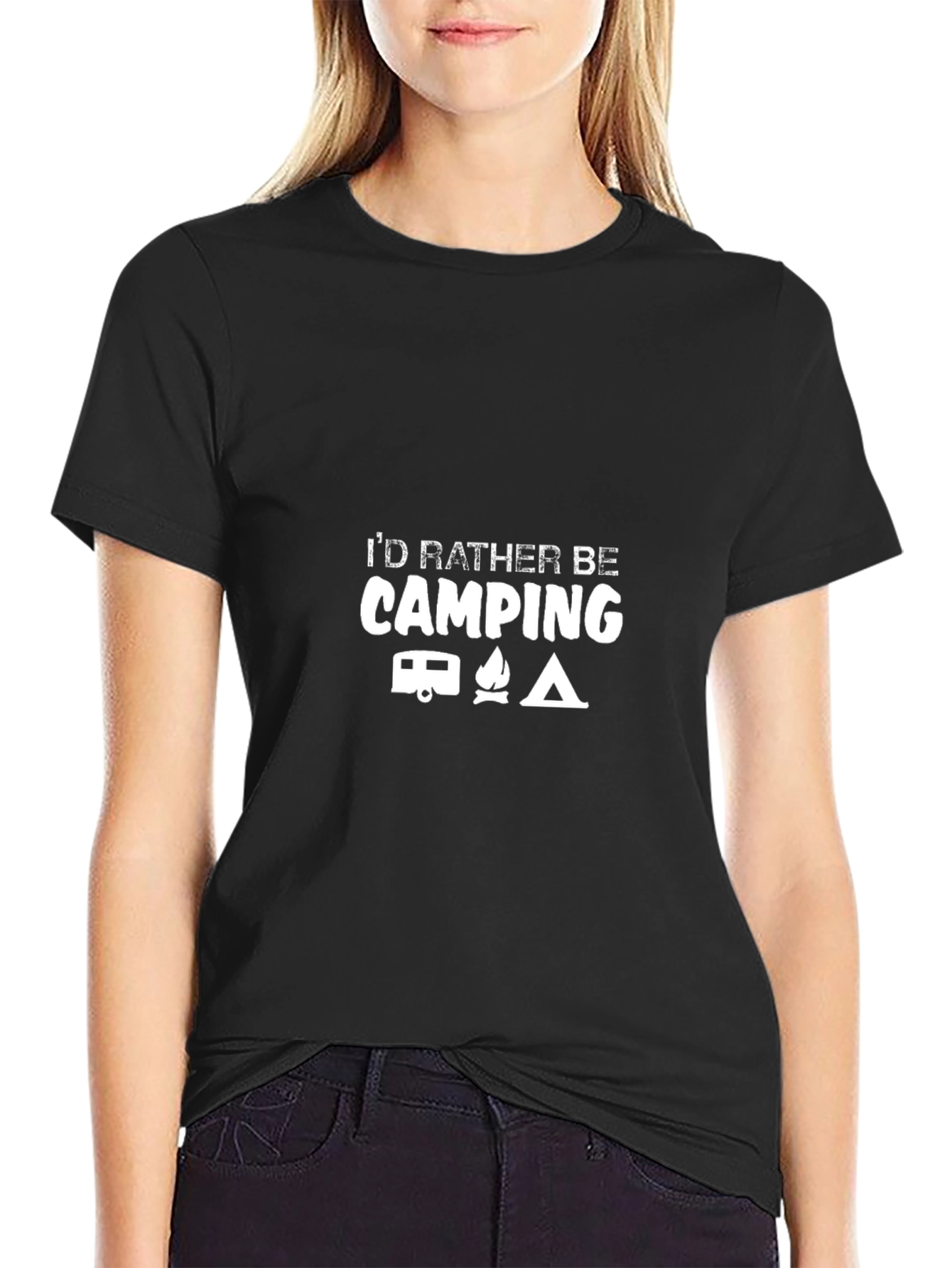 Camping Graphic T-Shirt - Black Tee