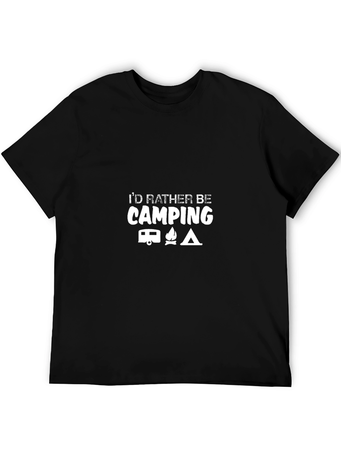 Camping Graphic T-Shirt - Black Tee
