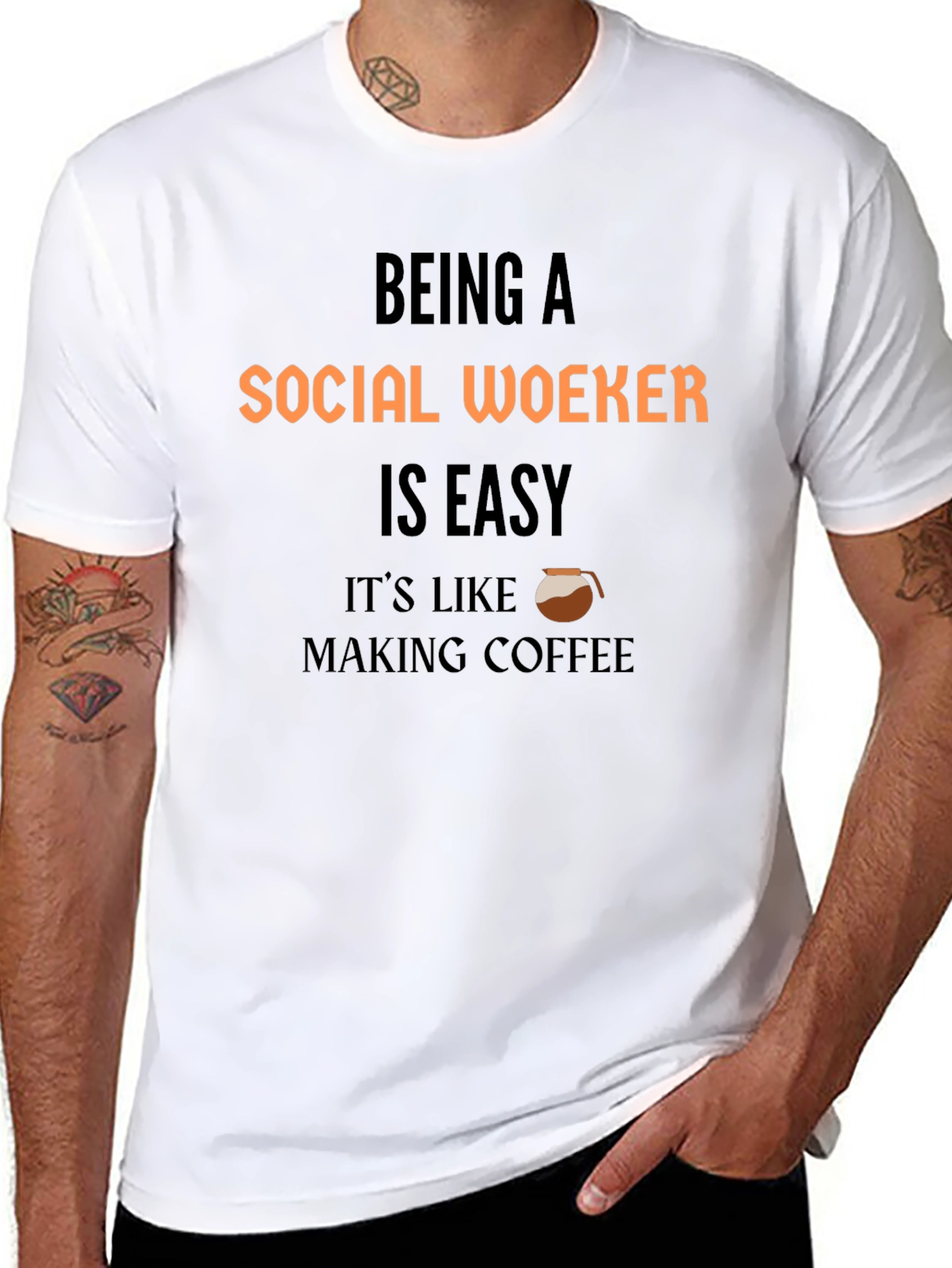 Social Worker Coffee T-Shirt: Easy Like Coffee