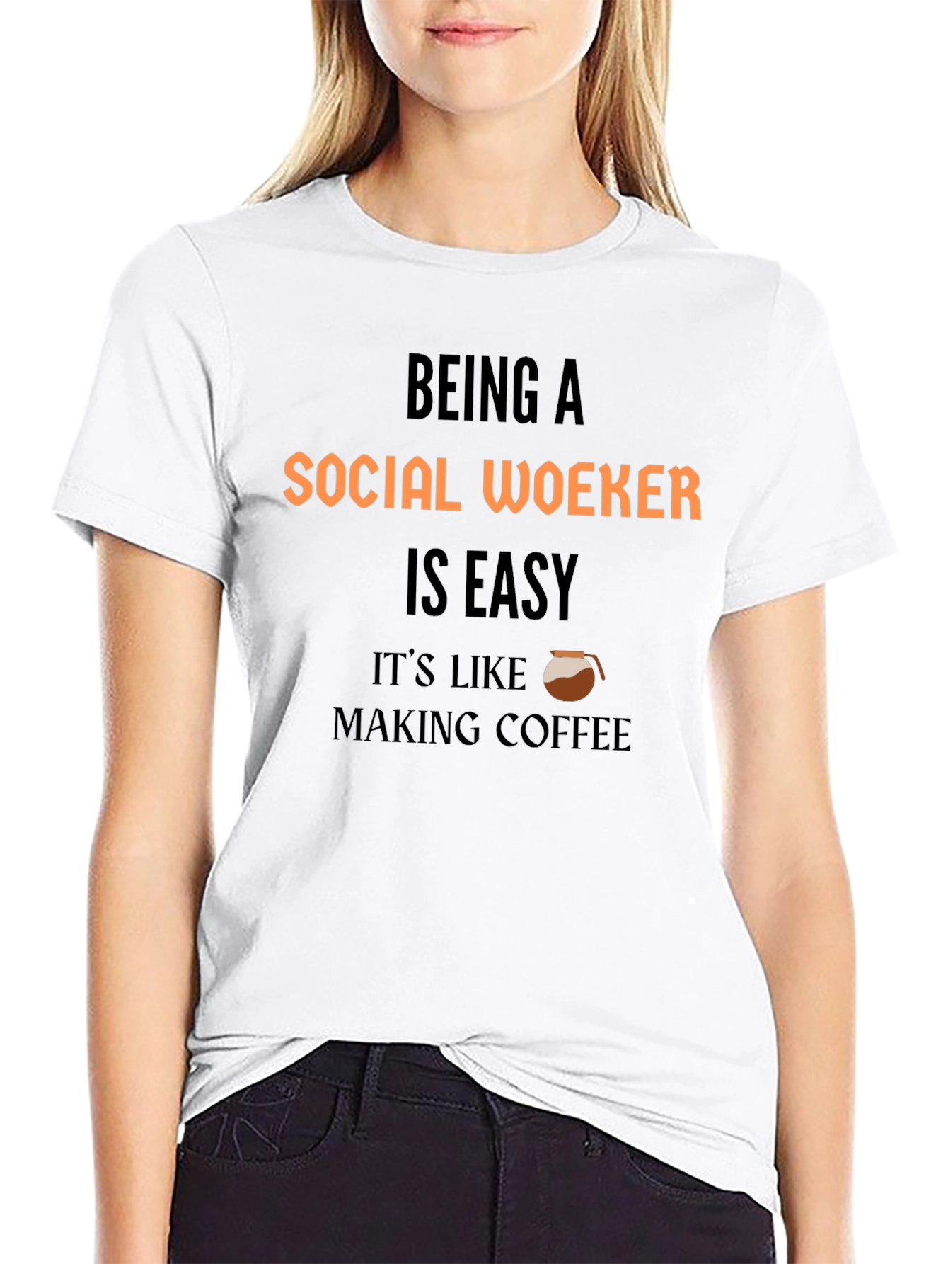 Social Worker Coffee T-Shirt: Easy Like Coffee