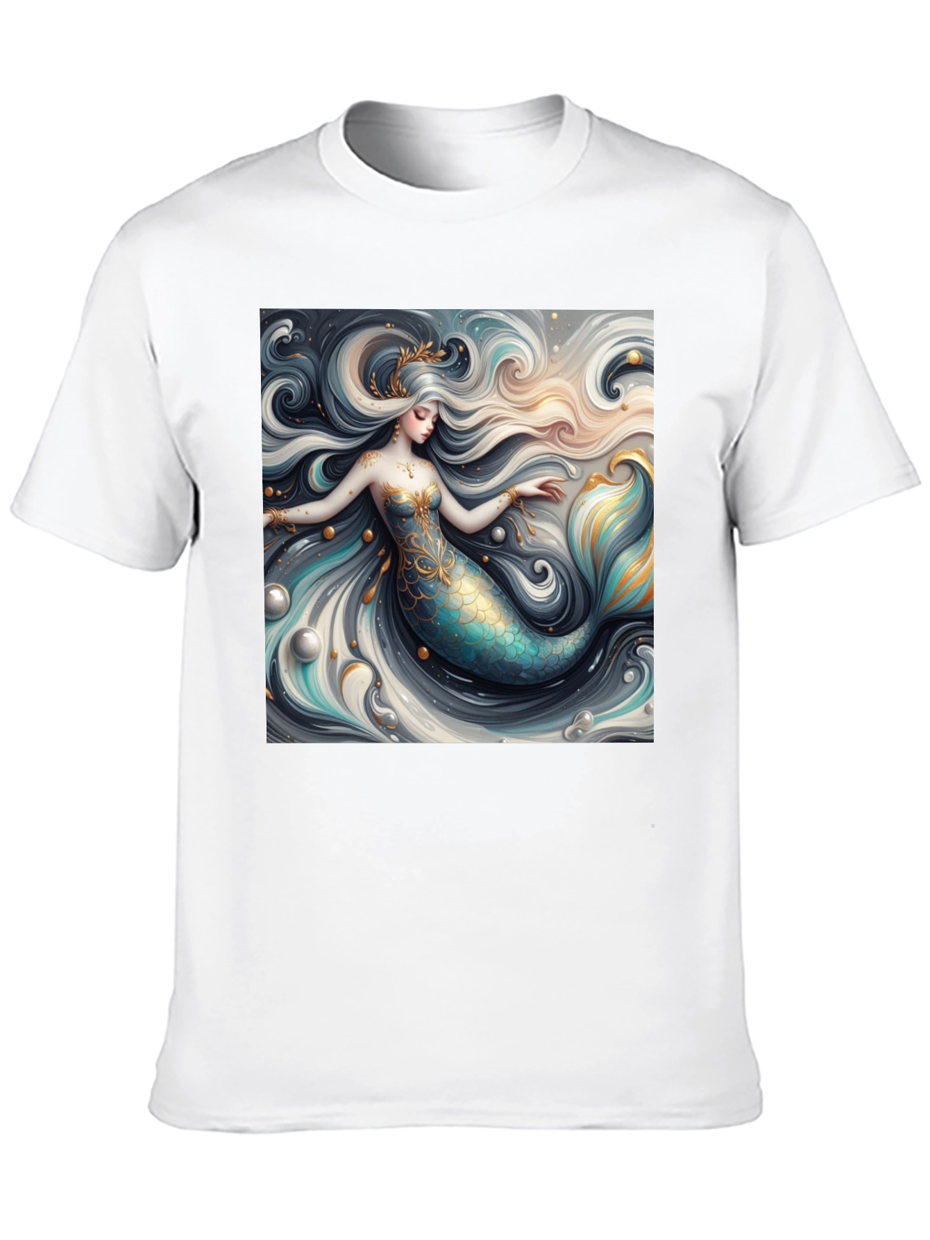 Mermaid Graphic Tee - Stylish Fantasy Print
