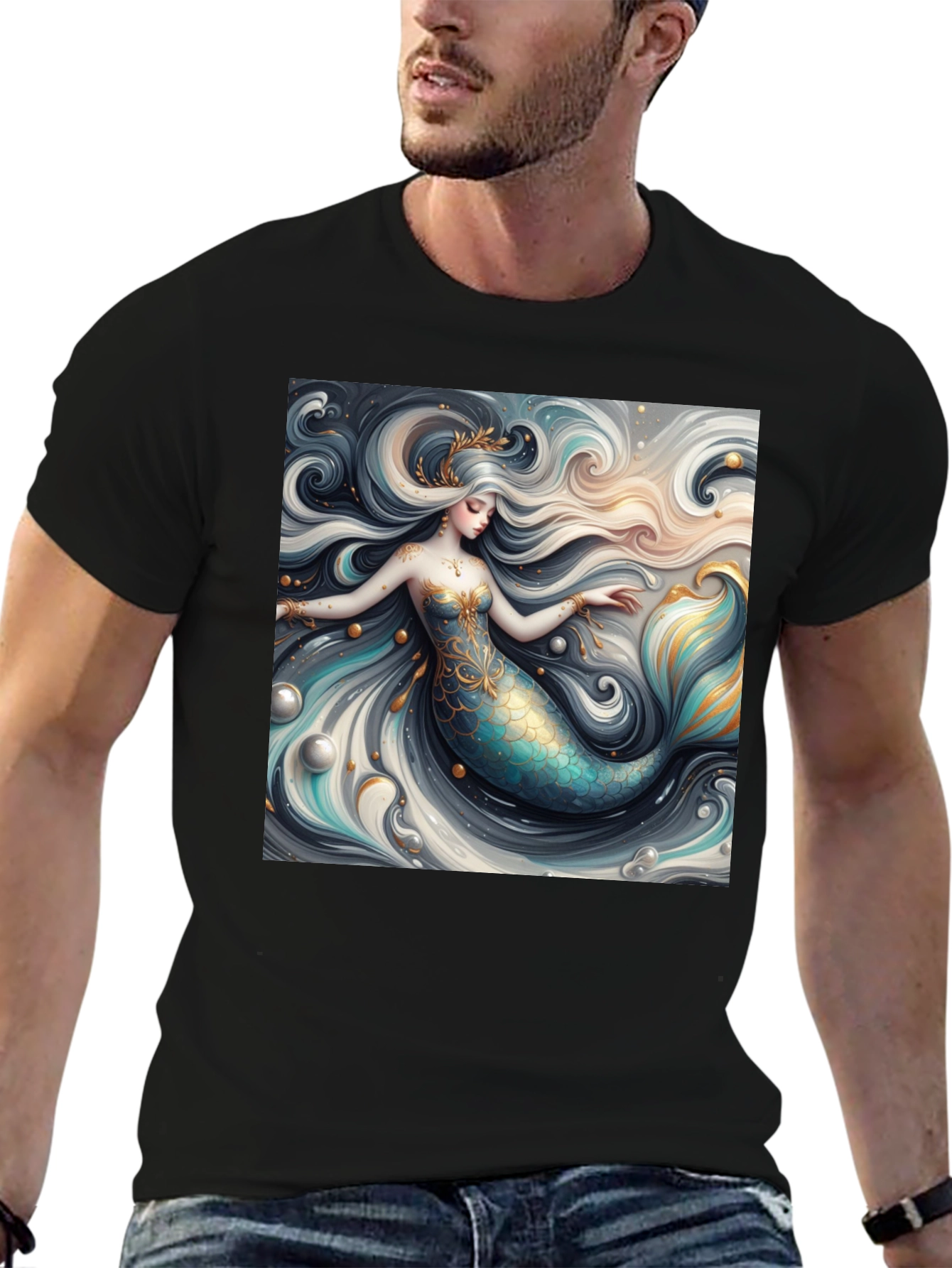 Mermaid Graphic Tee - Stylish Fantasy Print