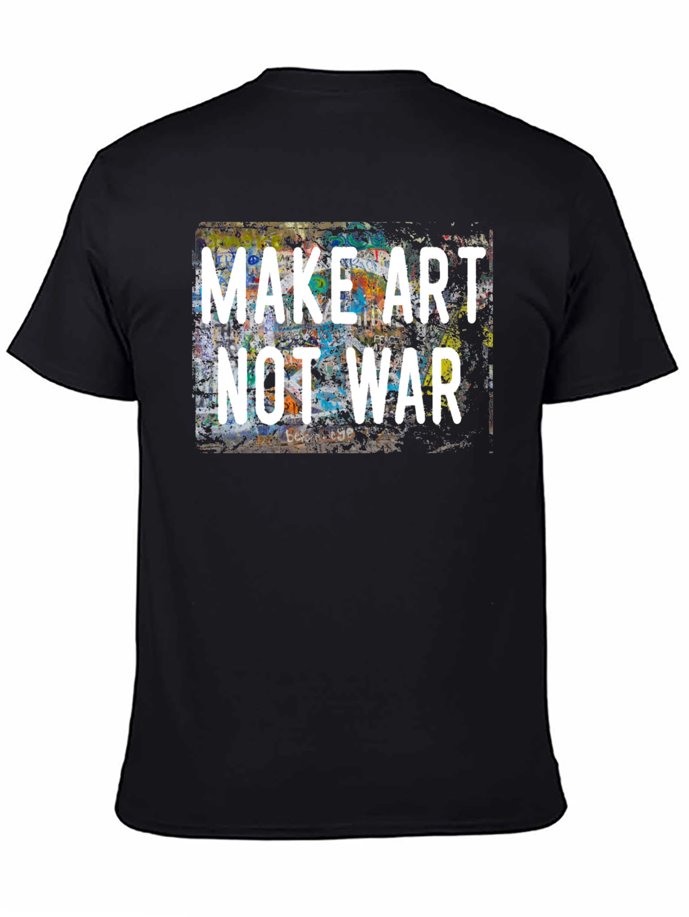 Make Art Not War Graphic Tee - Black