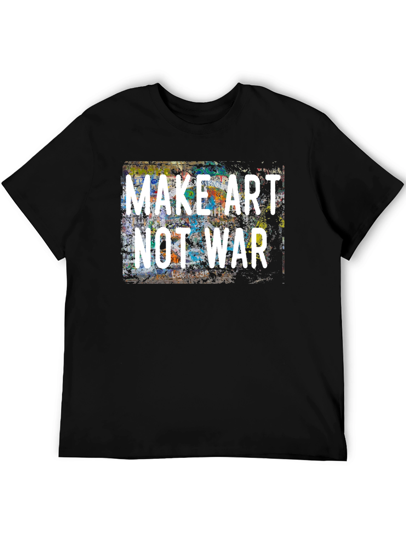 Make Art Not War Graphic Tee - Black
