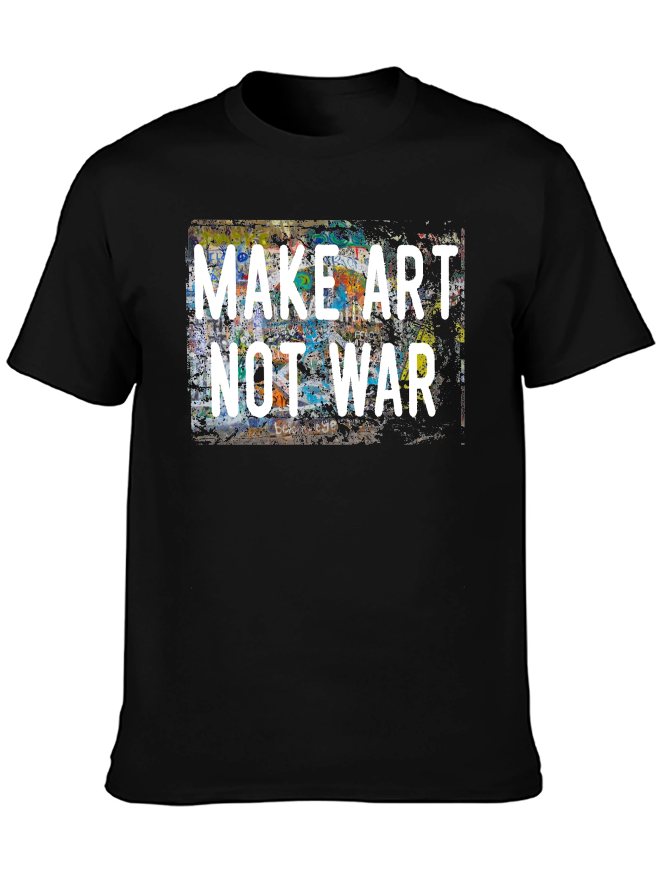 Make Art Not War Graphic Tee - Black