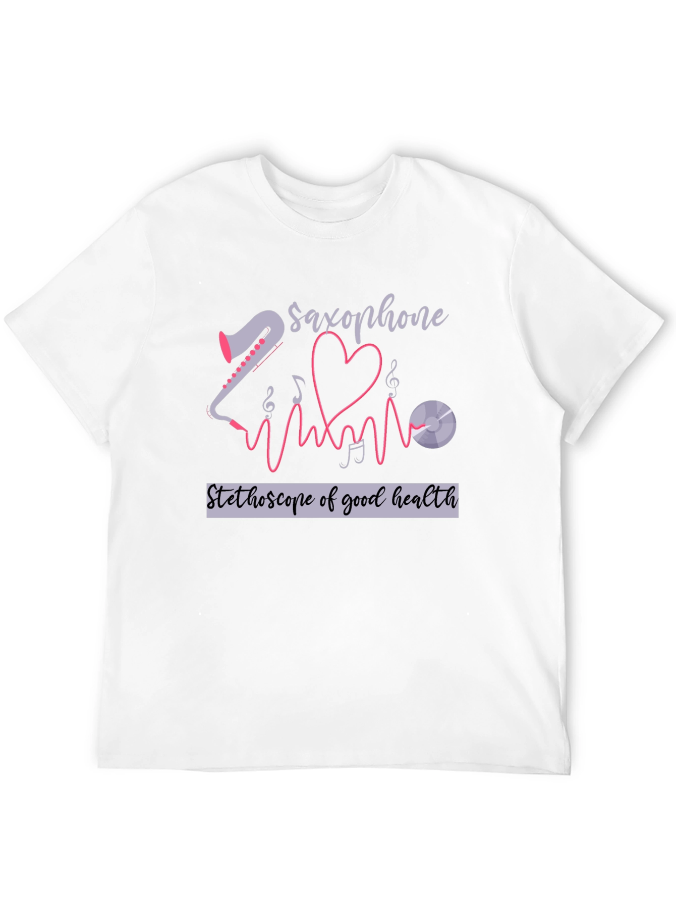 Saxophone Stethoscope Health T-Shirt