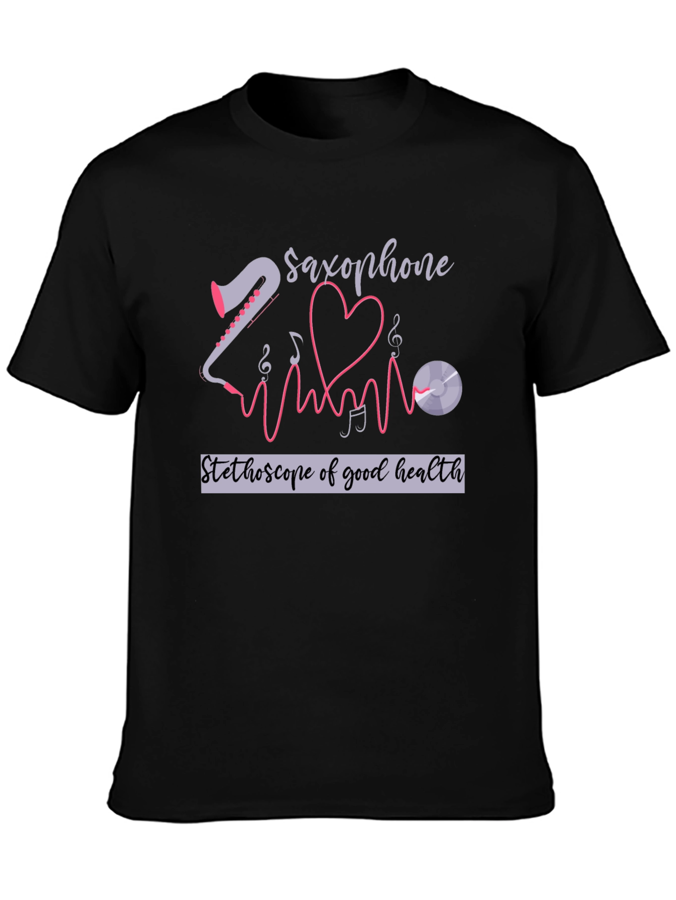 Saxophone Stethoscope Health T-Shirt