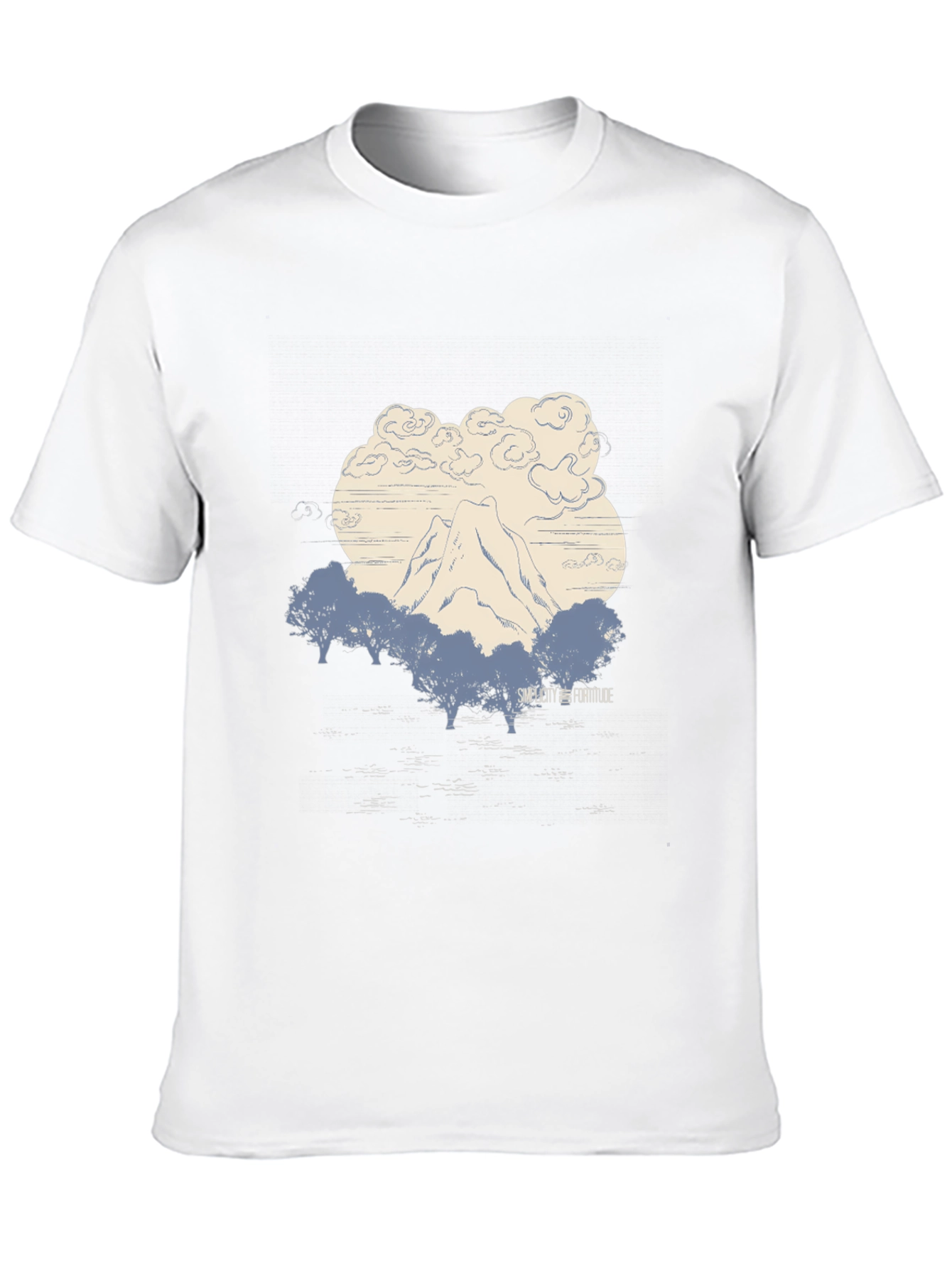 Mountain Graphic Tee - Black Cotton Comfort