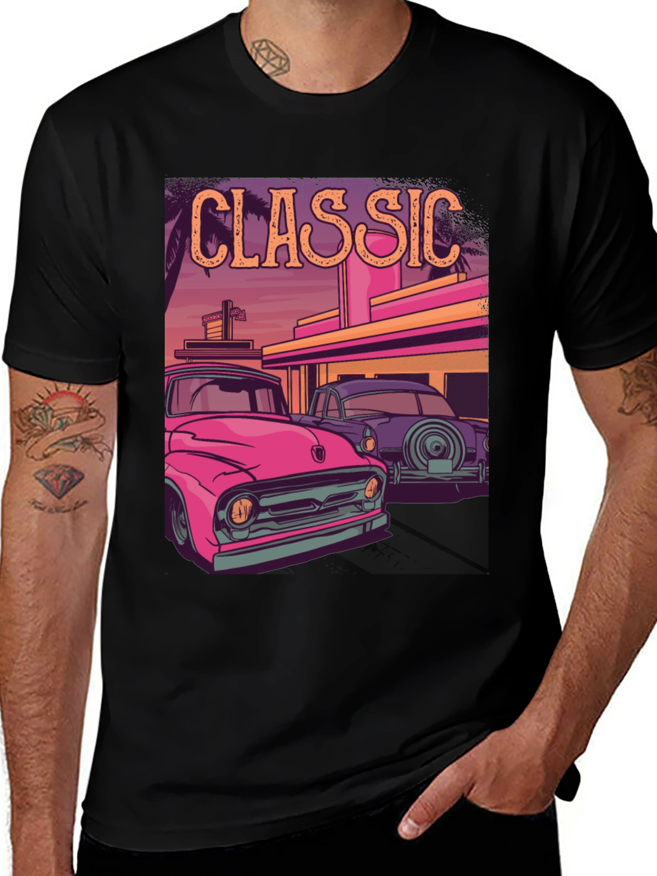 Classic Car Graphic Tee - Retro Style