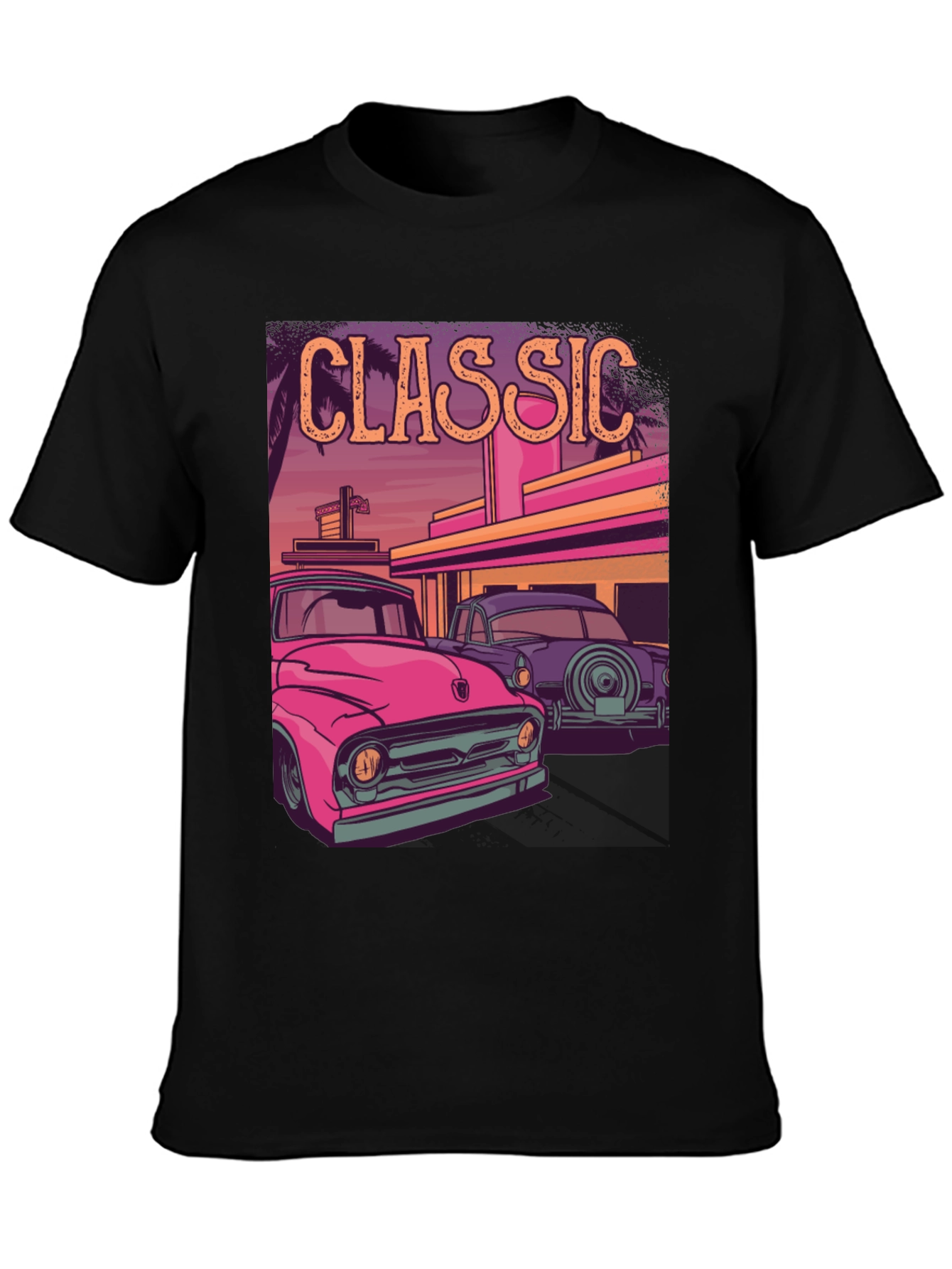 Classic Car Graphic Tee - Retro Style