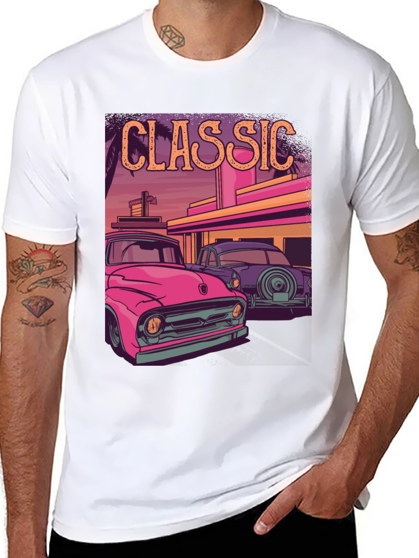 Classic Car Graphic Tee - Retro Style