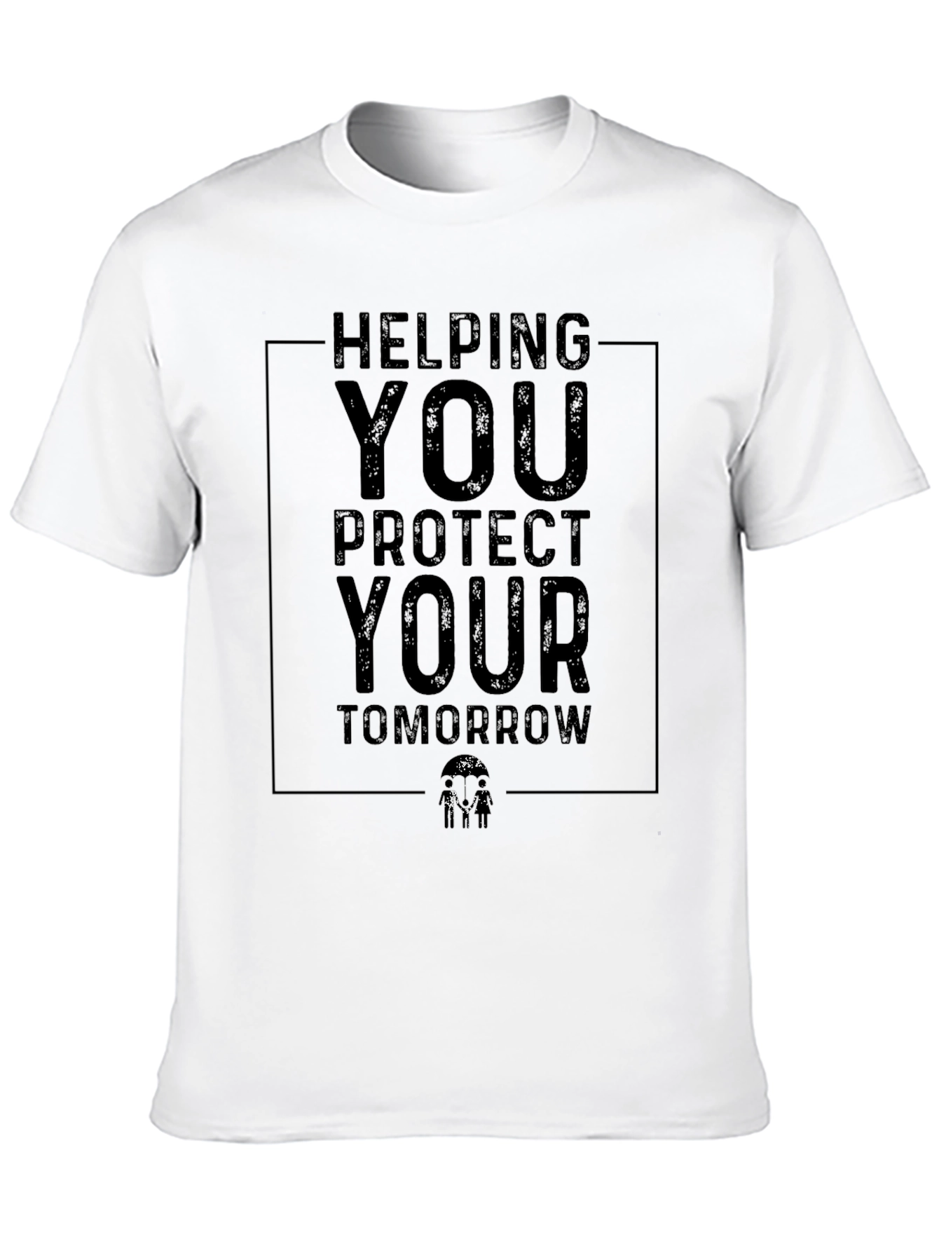 Helping You Protect Your Tomorrow Black Graphic T-Shirt