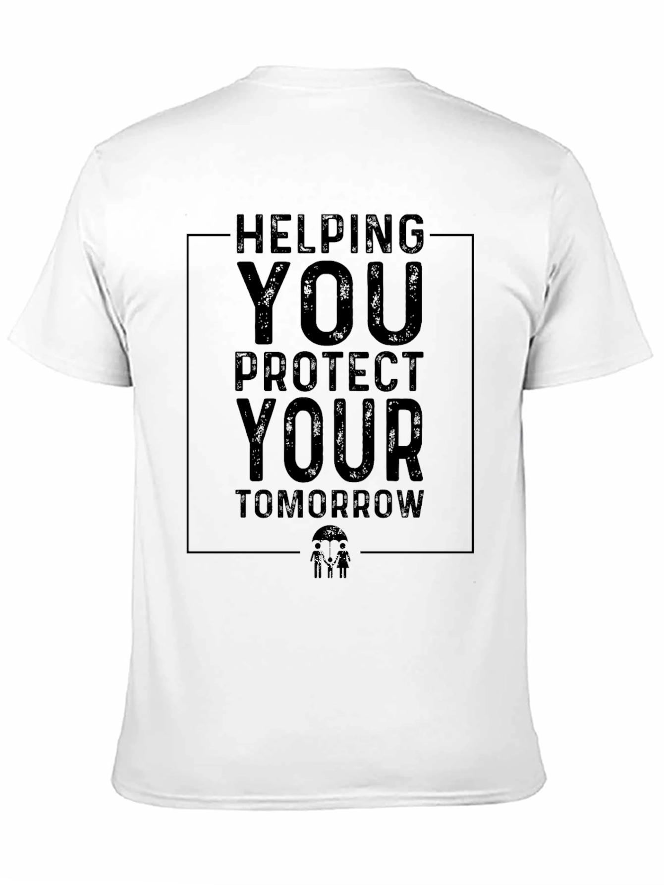 Helping You Protect Your Tomorrow Black Graphic T-Shirt