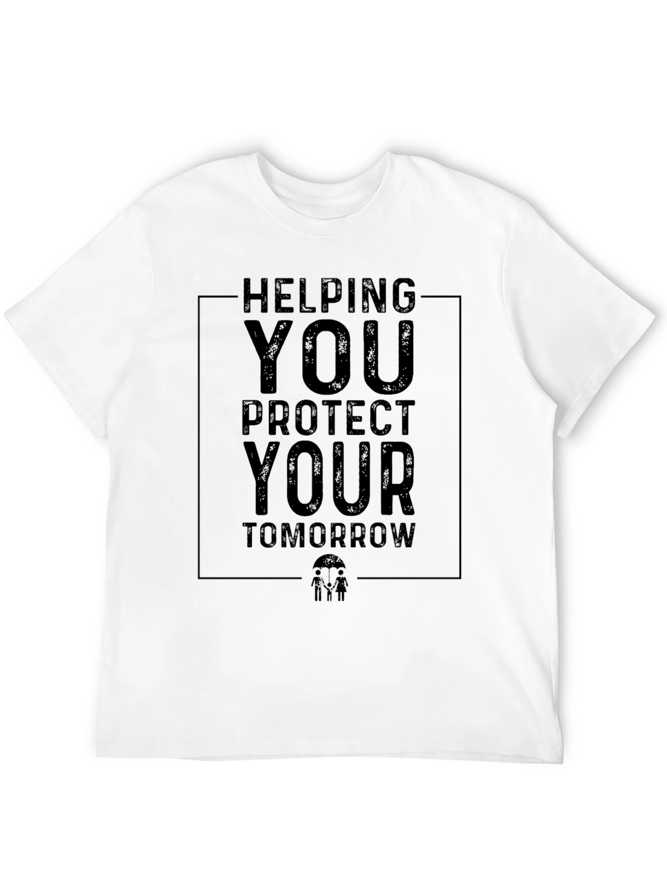 Helping You Protect Your Tomorrow Black Graphic T-Shirt